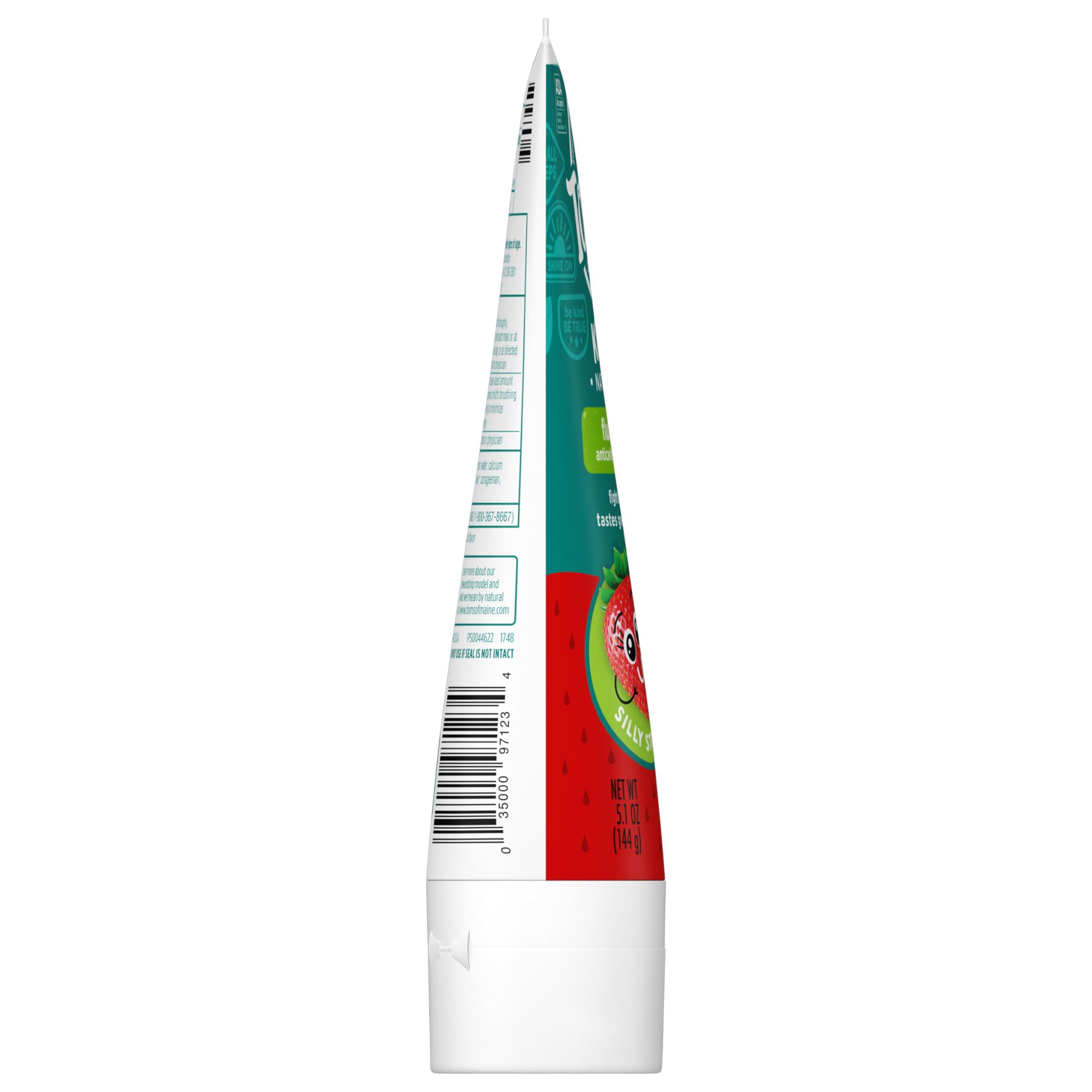 Tom's of Maine ADA Approved Fluoride Kids Toothpaste, Natural Toothpaste, Dye Free, No Artificial Preservatives, Silly Strawberry, 5.1 oz. 3-Pack (Packaging May Vary) - Image 9