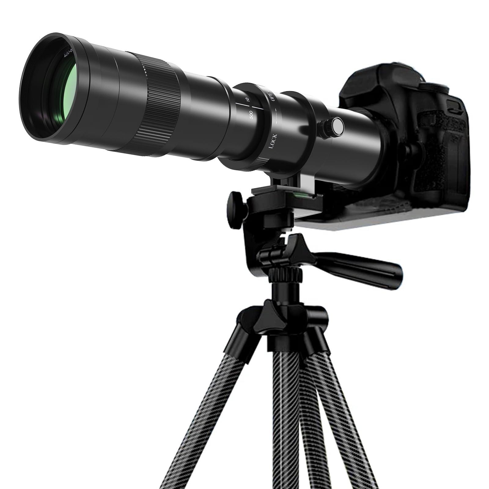 BENOISON Telephoto Lens for Canon - RF Lens 420-800mm Manual Focus MF Zoom Lens for Canon EOS R, Ra, RP, R3, R5, R5 C, R6, R6 Mark II, R7, R8, R10, R50, R100 Mirrorless