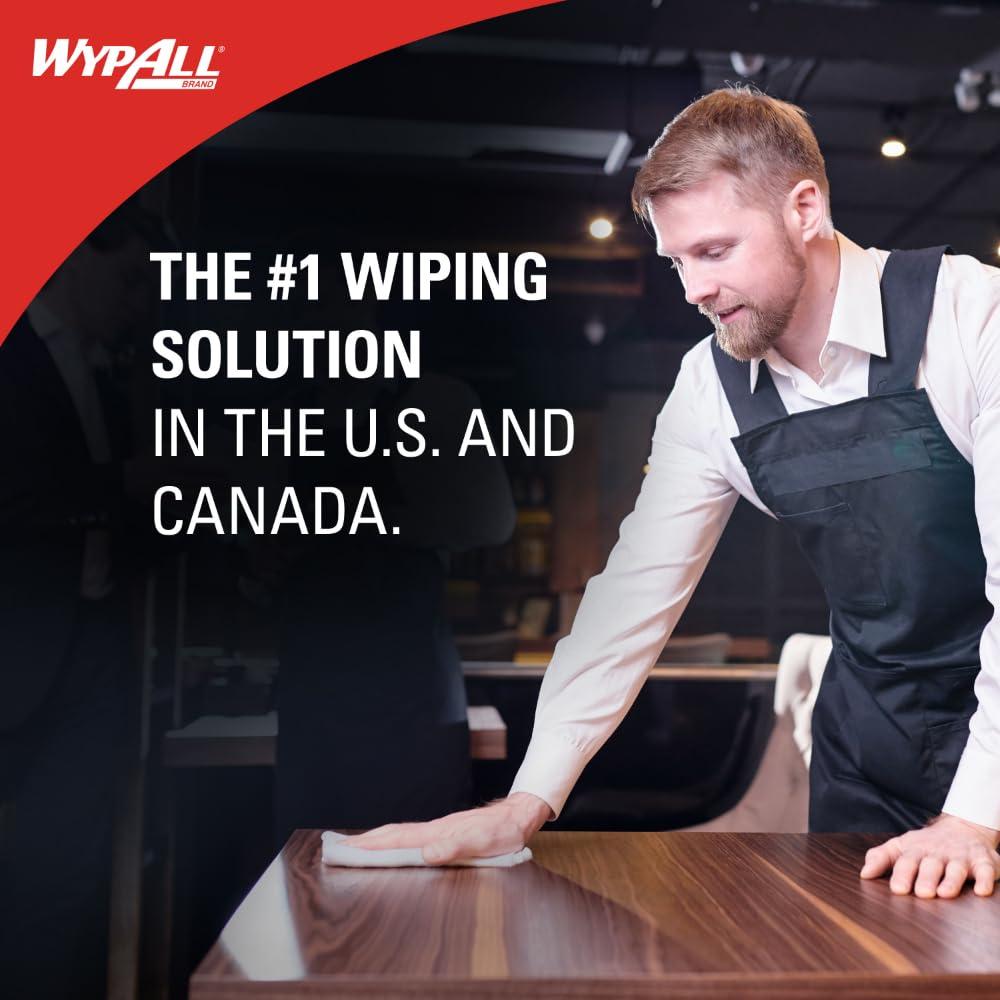 WypAll GeneralClean X50 Cloths Cleaning Wipes (35015), Jumbo, Strong Towels for Extended Use, White (1 Roll of 1,100 Sheets, 1,100 Sheet Total) - Image 3