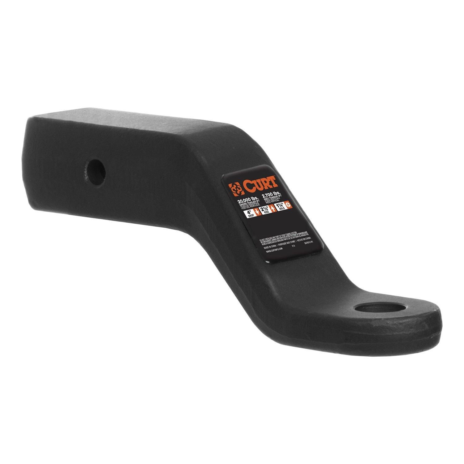 CURT 45458 Commercial Duty Forged Trailer Hitch Ball Mount, Fits 2-1/2-Inch Receiver, 20,000 lbs, 1-1/4-Inch Hole, 4-Inch Drop, 2-1/2-In Rise - Image 7