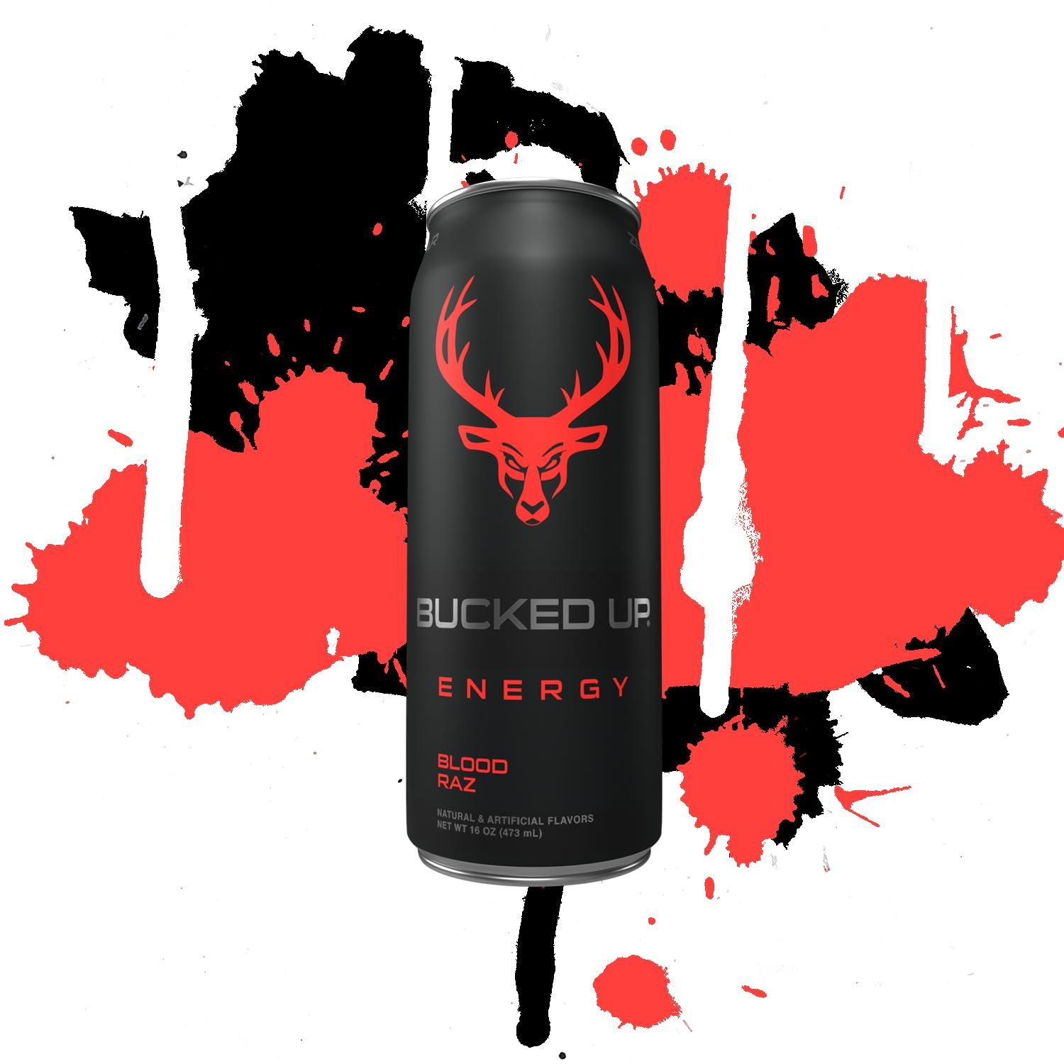Bucked Up Energy Drink 300mg (Blood Raz) (12 CT) - Image 6