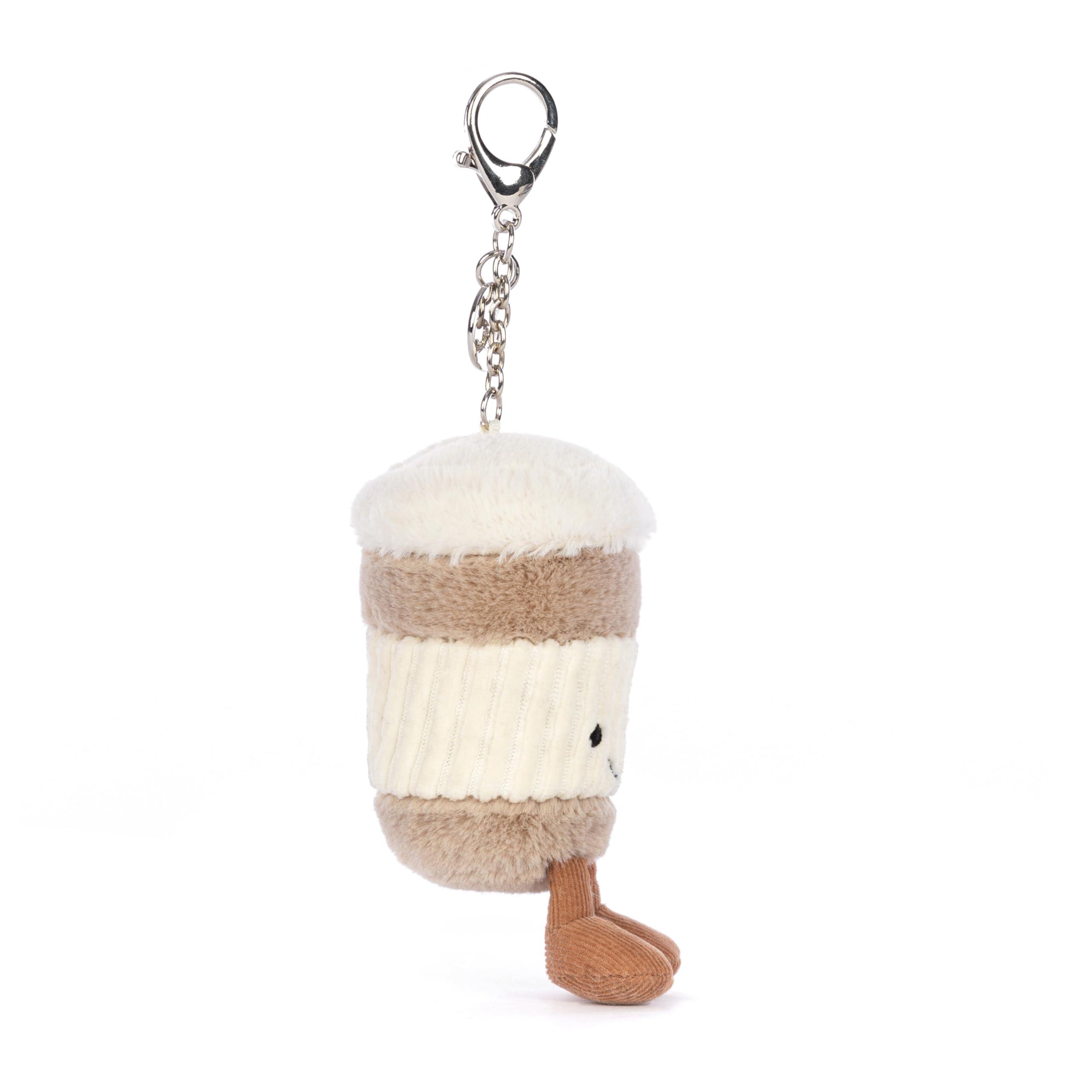 Jellycat Amuseables Coffee-To-Go Bag Charm, 4.5 inches - Food and Drink Plush Keychain - Great Gift Idea - Image 2