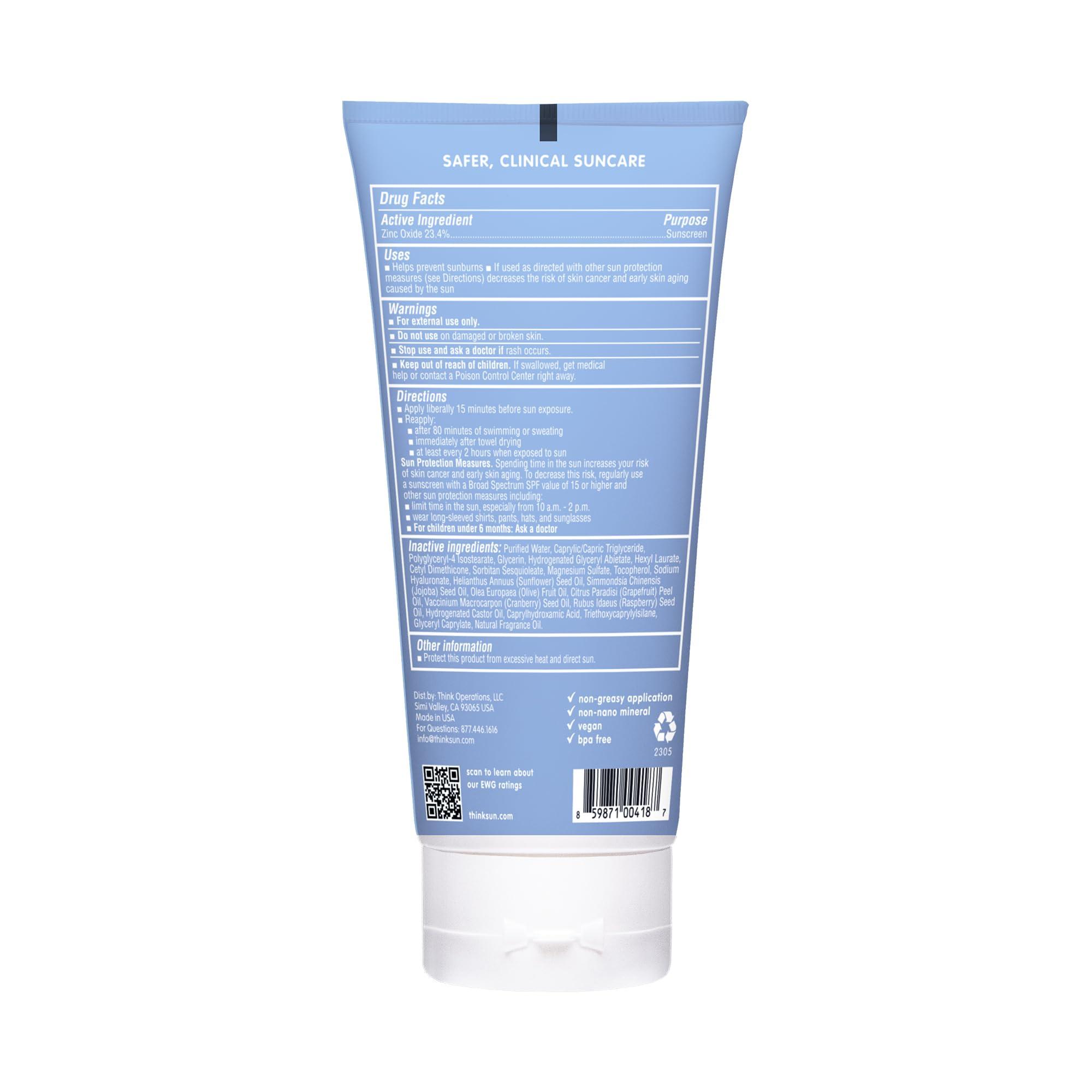 Thinksport SPF 50+ Mineral Sunscreen – Safe, Natural Sunblock for Sports & Active Use - Water Resistant Sun Cream –UVA/UVB Sun Protection – Vegan, Reef Friendly Lotion, 6oz - Image 4