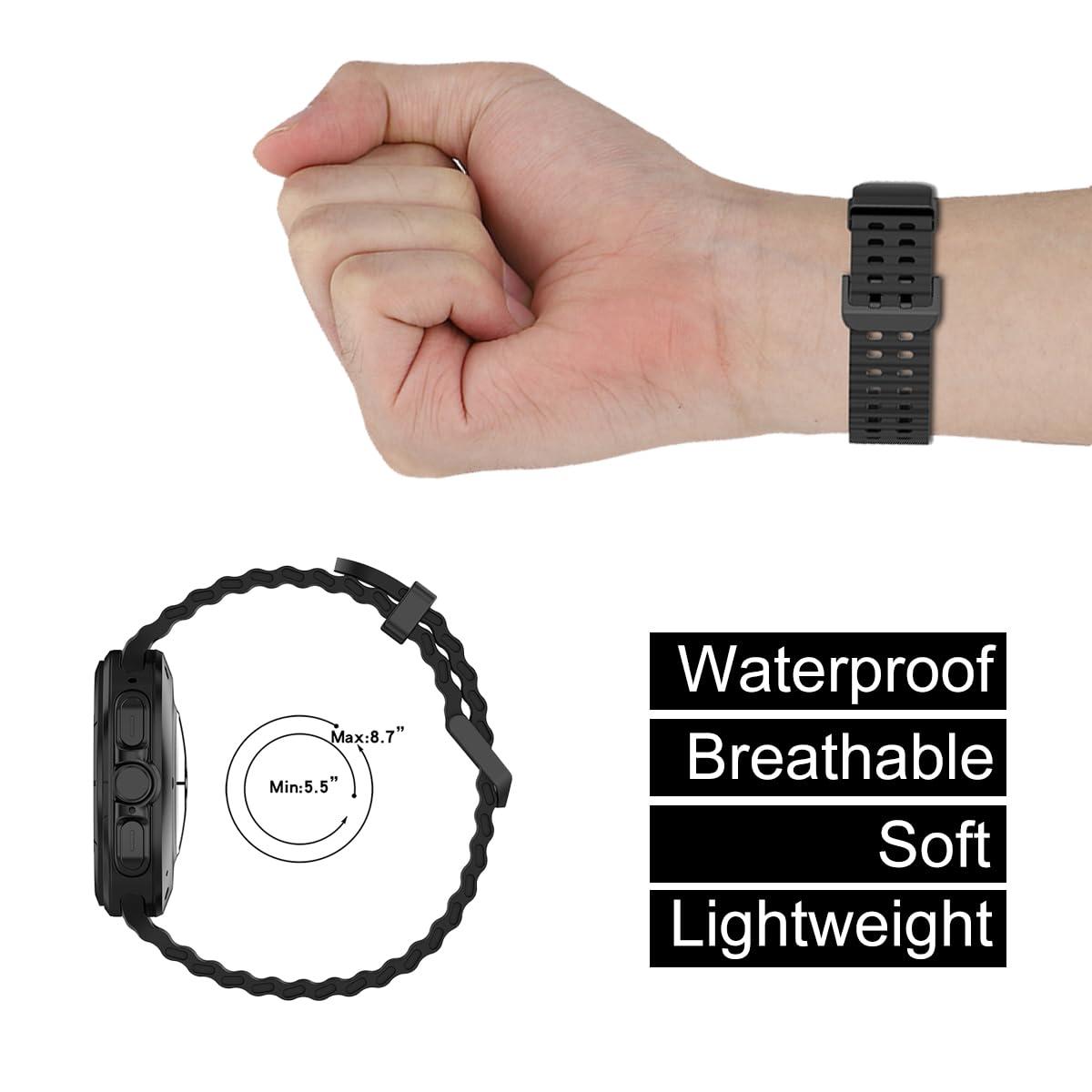 YEEJOK Compatible for Samsung Galaxy Watch Ultra 47mm Bands, Stainless Steel Metal+Soft Breathable Rugged Silicone Watch Straps Replacement for Men Women Smartwatch Accessory - Image 5