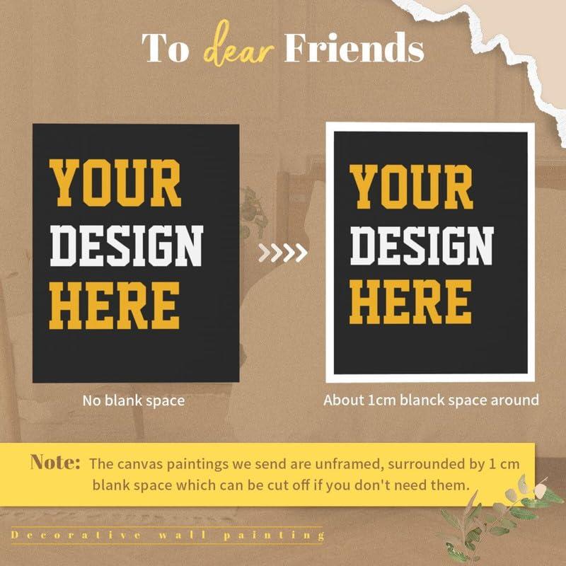 FASENG Custom Hanging Posters Canvas Decorative Poster Personalized Your Photo/Text/Logo Canvas Prints Wall Art Poster Decor for Living Room Bedroom 8"x10" - Image 2