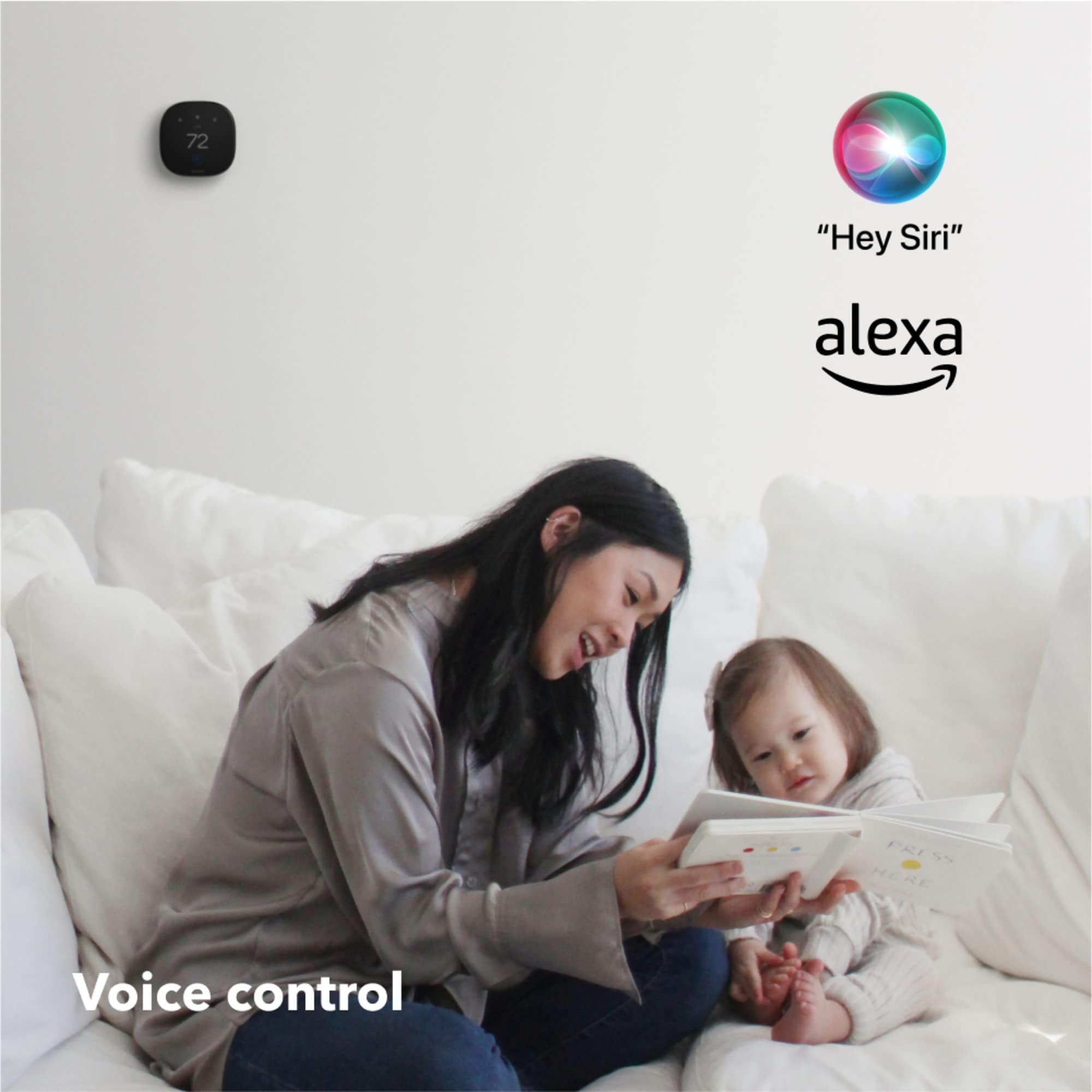ecobee Smart Thermostat Premium with Smart Sensor and Air Quality Monitor - Programmable Wifi Thermostat - Works with Siri, Alexa, Google Assistant - Image 8