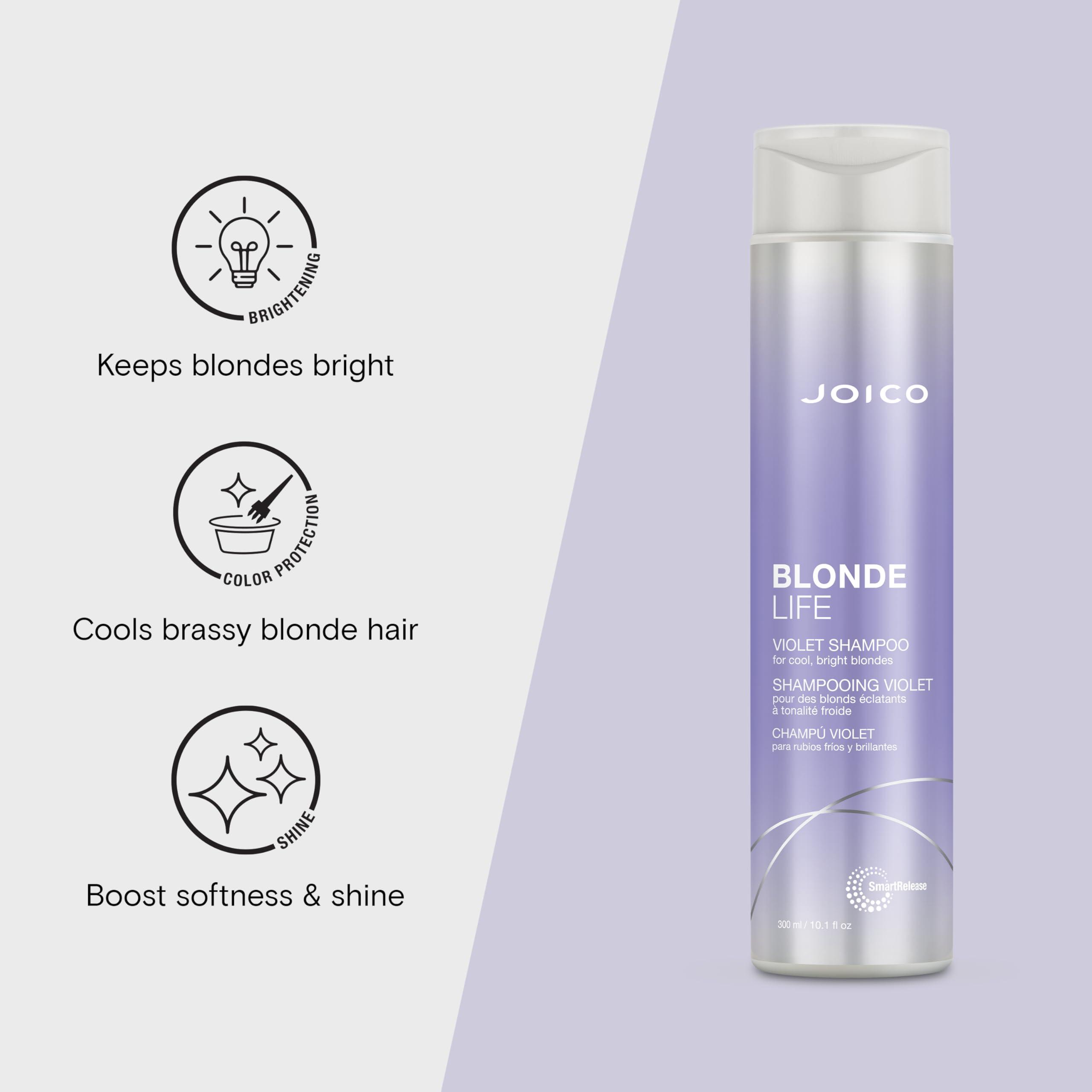 Joico Blonde Life Violet Shampoo | For Cool & Bright Blonde Hair | Neutralize Brassy Tones | Banish Yellow Tones | Boost Shine | Sulfate Free | With Monoi & Tamanu Oil - Image 2