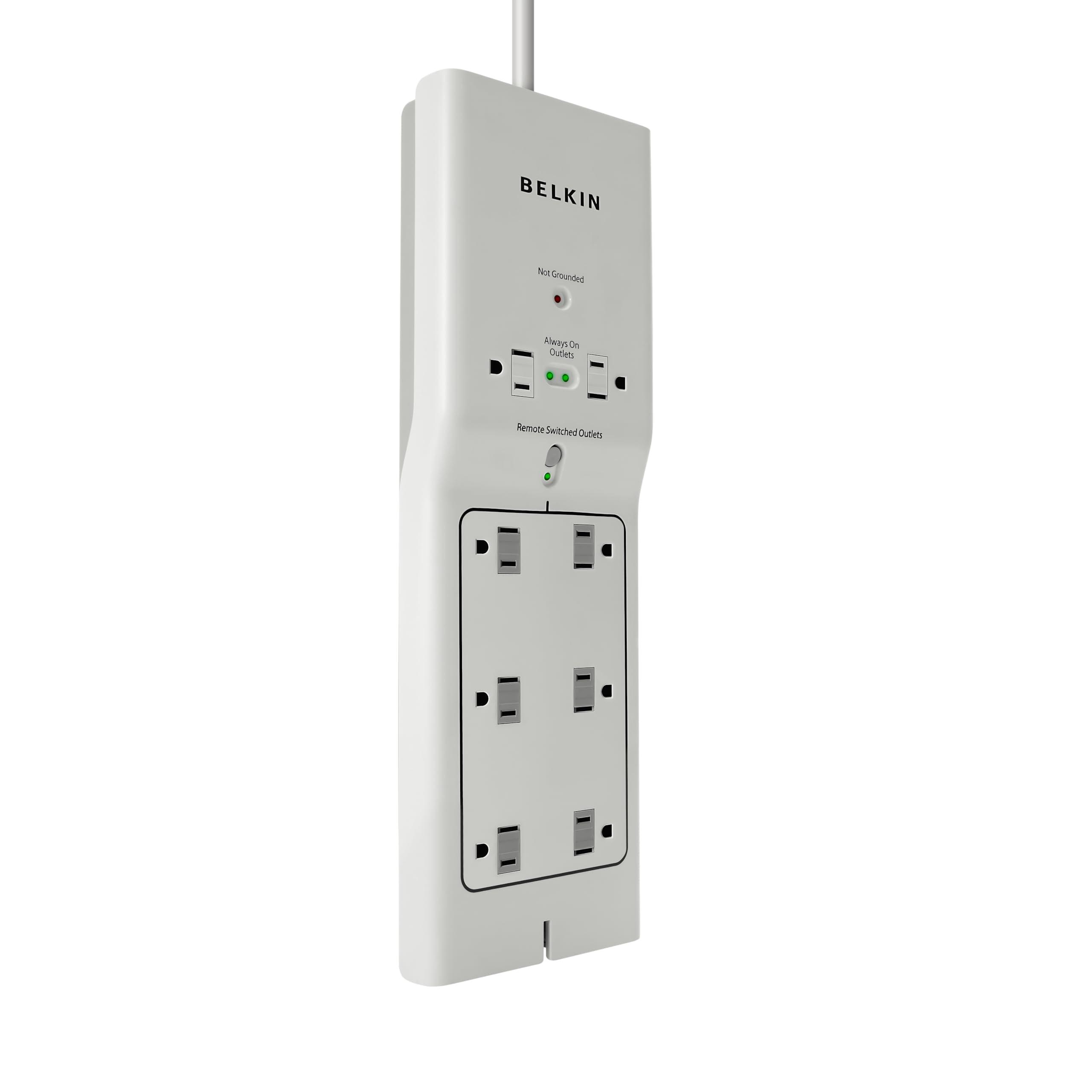 Belkin 8-Outlet Conserve Switch Surge Protector, 4ft Cord and Remote, White - Image 2