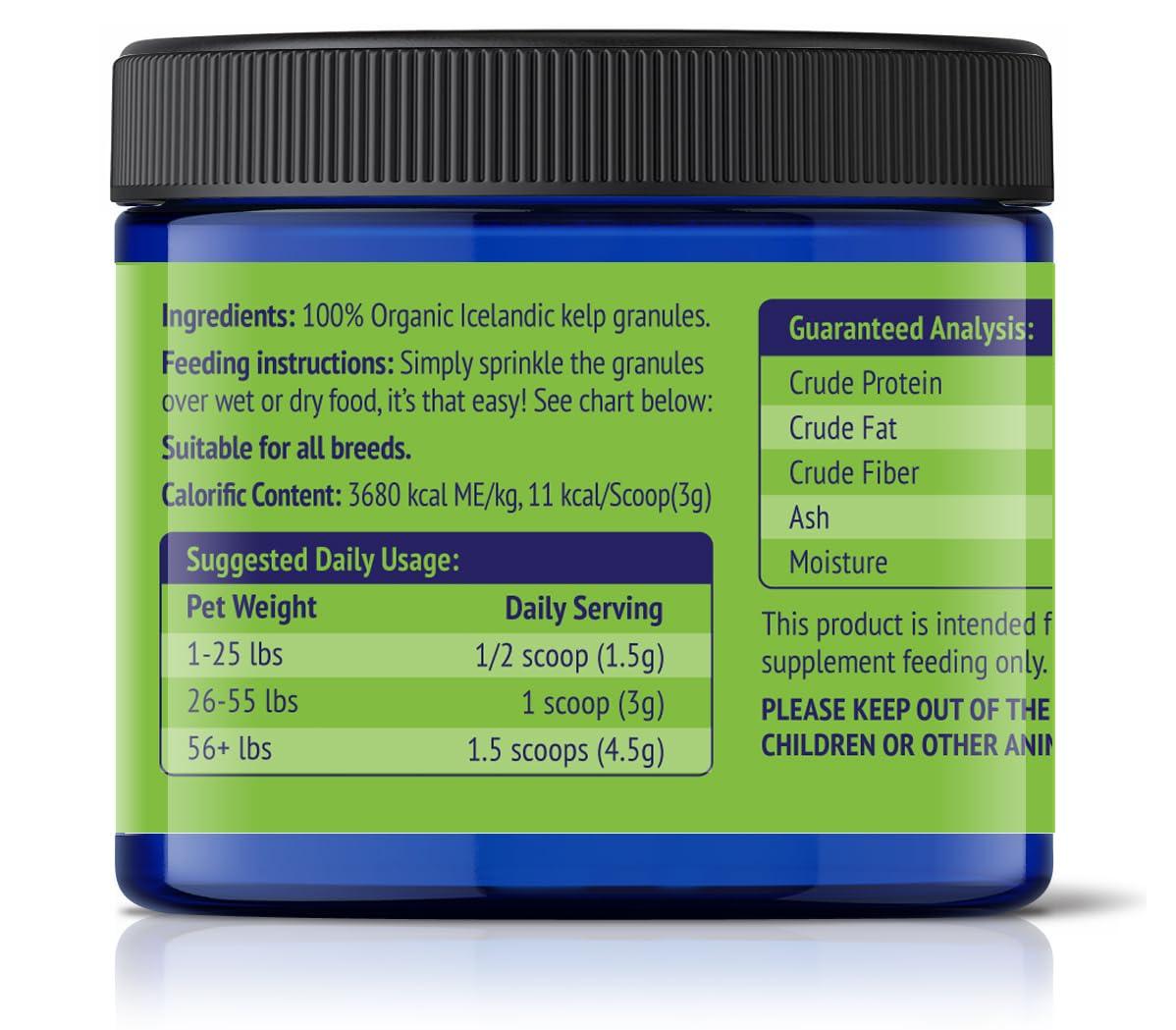 NuLife Natural Pet Health Dog Teeth Cleaning Powder, Dog Plaque and Tartar Remover, Bad Breath Treatment for Dogs with USDA Organic Sea Kelp Powder, Dog Dental Care Made Easy, for All Ages, 12 oz - Image 8