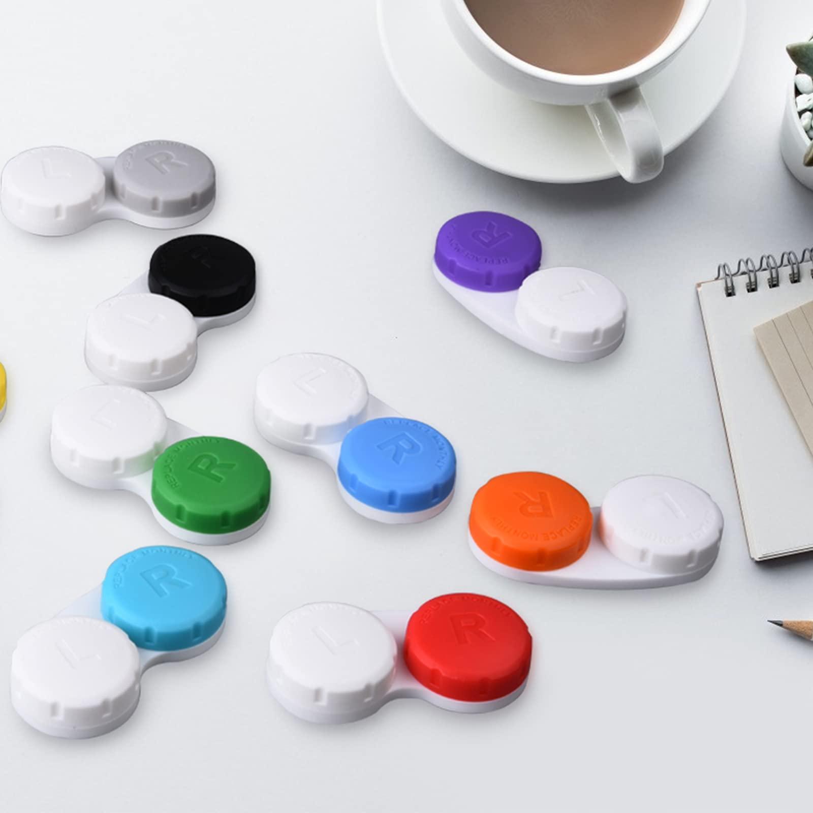 12PCS Colorful Contact Lens Case, Immersion Kit, Leak-Proof Packaging, Suitable for Outdoor Mini Case Screw Top - Image 5