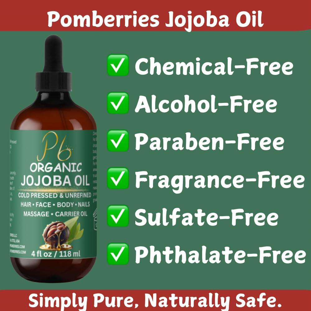 Organic Jojoba Oil – 100% Pure, Cold-Pressed & Unrefined | Hexane-Free Golden Jojoba Oil for Hair, Skin & Nails | Hydrating Body Oil, Supports Youthful Glow & Smooth Texture | 4 fl oz - Image 4