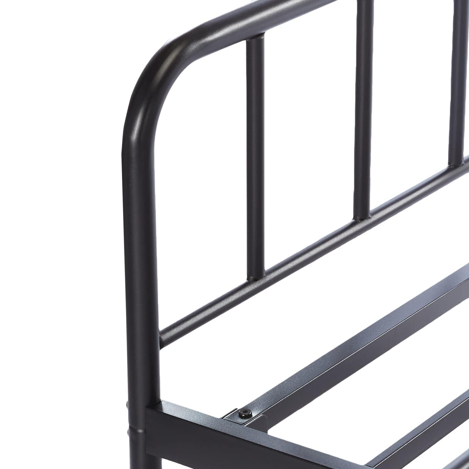 Amazon Basics Full Daybed and Twin Size Trundle Bed Frame Set, Space Saving Steel Slat Support, Black - Image 7