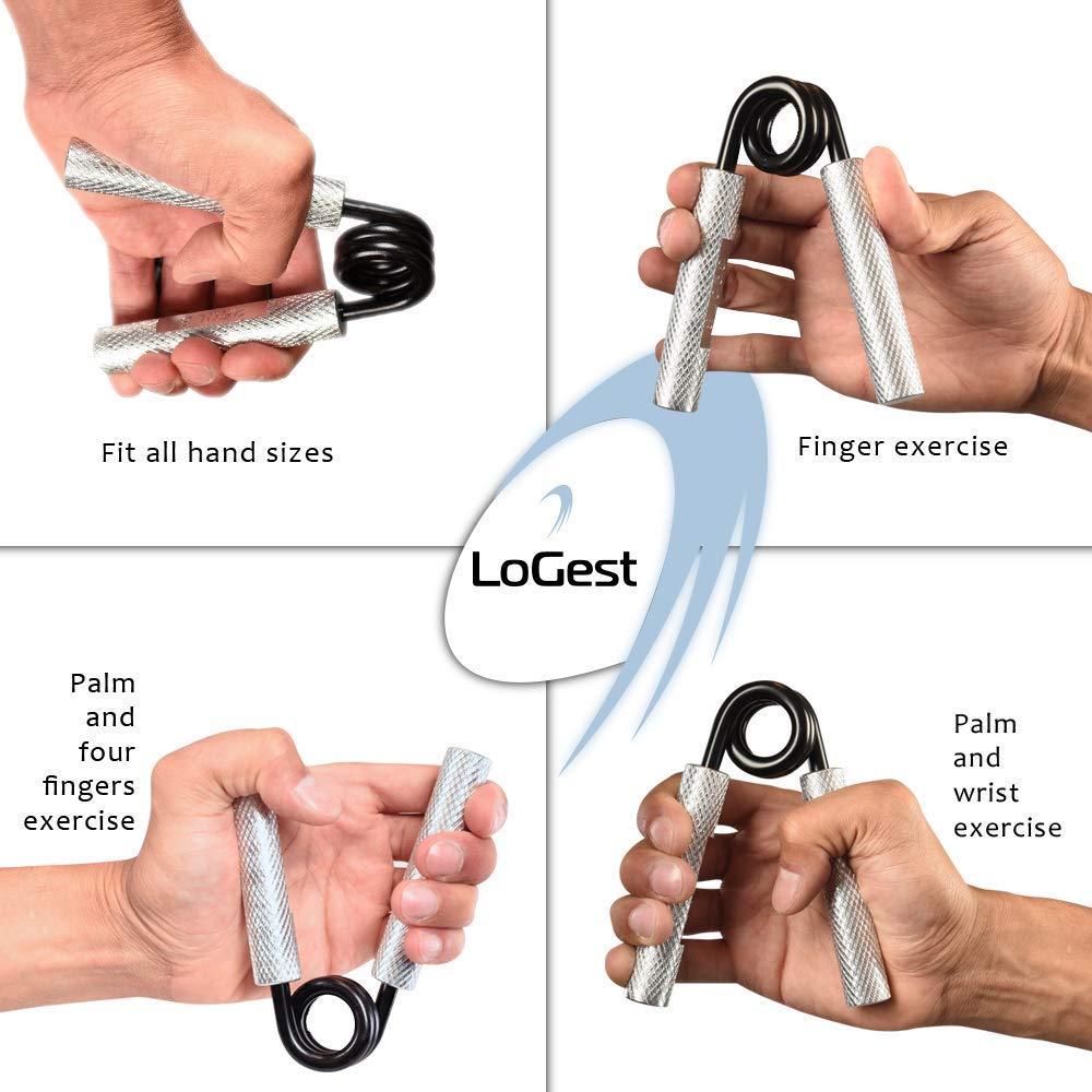 Logest Metal Hand Grip Strengthener 100LB-350LB No Slip Heavy-Duty Grip Strengthener with Gift Box, Great Wrist & Forearm Hand Exerciser, Home Gym, Hand Gripper Grip Strength Trainer - Image 3