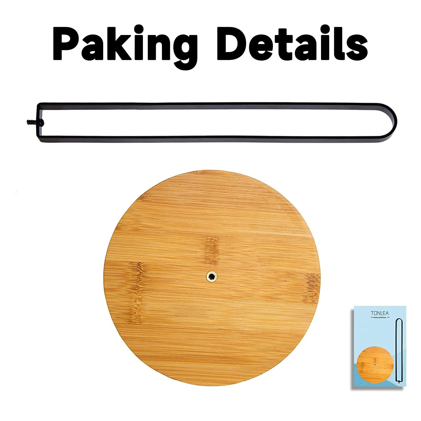 TONLEA Wooden Paper Towel Holder Countertop, Kitchen-Towel-Holder FreeStanding with Non-Slip Base for Bathroom - Image 7