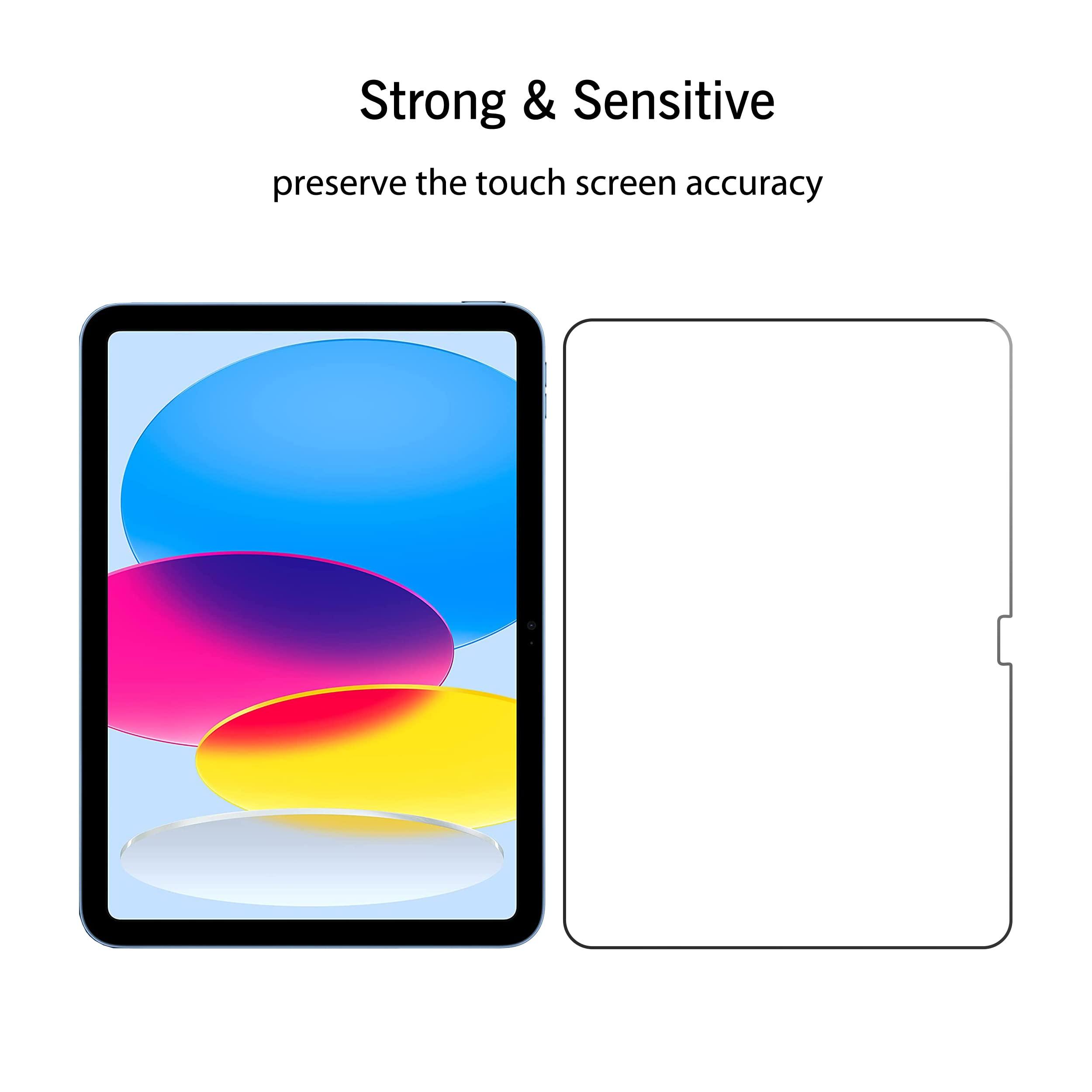 Ailun Screen Protector for iPad 11th A16 2025 [11 Inch] / 10th Generation 2022 [10.9 Inch], Tempered Glass [Face ID & Apple Pencil Compatible] Ultra Sensitive Case Friendly [2 Pack] - Image 5