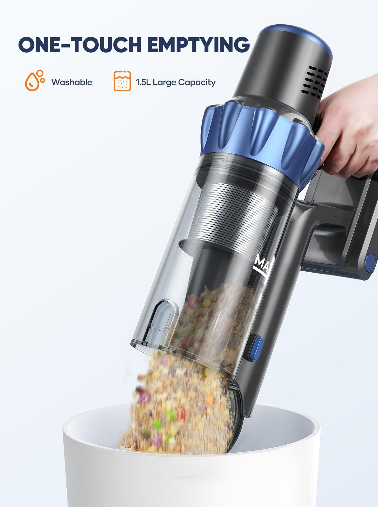 Cordless Vacuum Cleaner, 40KPA 450W Vacuum Cleaners for Home, Stick Vacuum with Color Touch Display, Intelligent Auto Mode, Up to 55Mins, Handheld Vacuum Cleaners for Hardwood Floor Carpet Pet Hair - Image 6