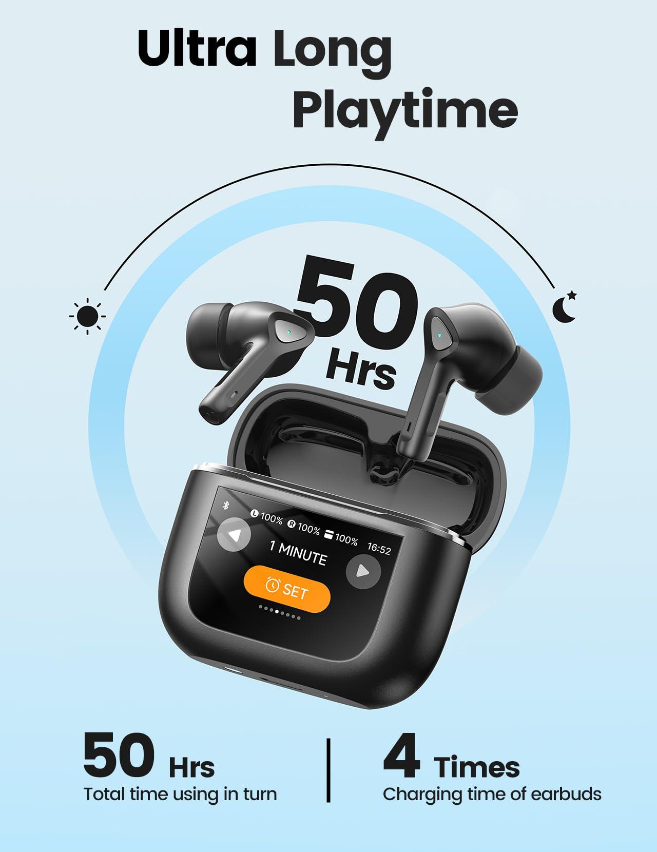 TWOSKY Wireless Earbuds Bluetooth 5.3 Headphones 50H Playtime Deep Bass Stereo Ear Buds with Mic IPX7 Waterproof Comfort Lightweight in Ear Earphones for Pad Android/iOS Phones Gifts for Women Men - Image 2