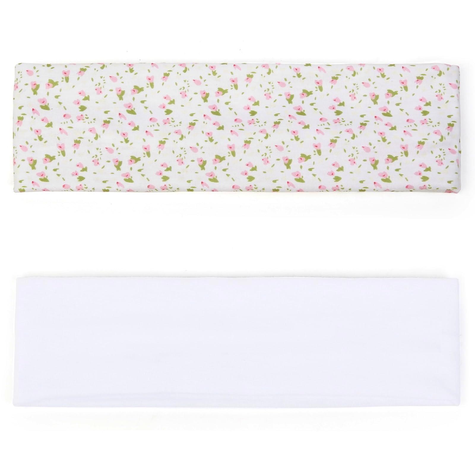 TERSE Fashion Women's Headbands for Short Hair Non Slip Elastic Floral Hairbands, Soft Fabric 2 Inches Thick Stripe Head Bands for Girls, Valentine's Day Heart Headbands - Image 2