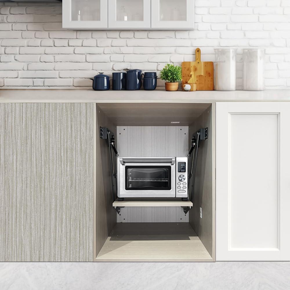 Mixer Lift for Cabinet，Appliance Lift for cabinet-Soft Close Heavy Duty Kitchen Appliance storage lifting system，with Locking Mechanism，Max load 50lb. - Image 4