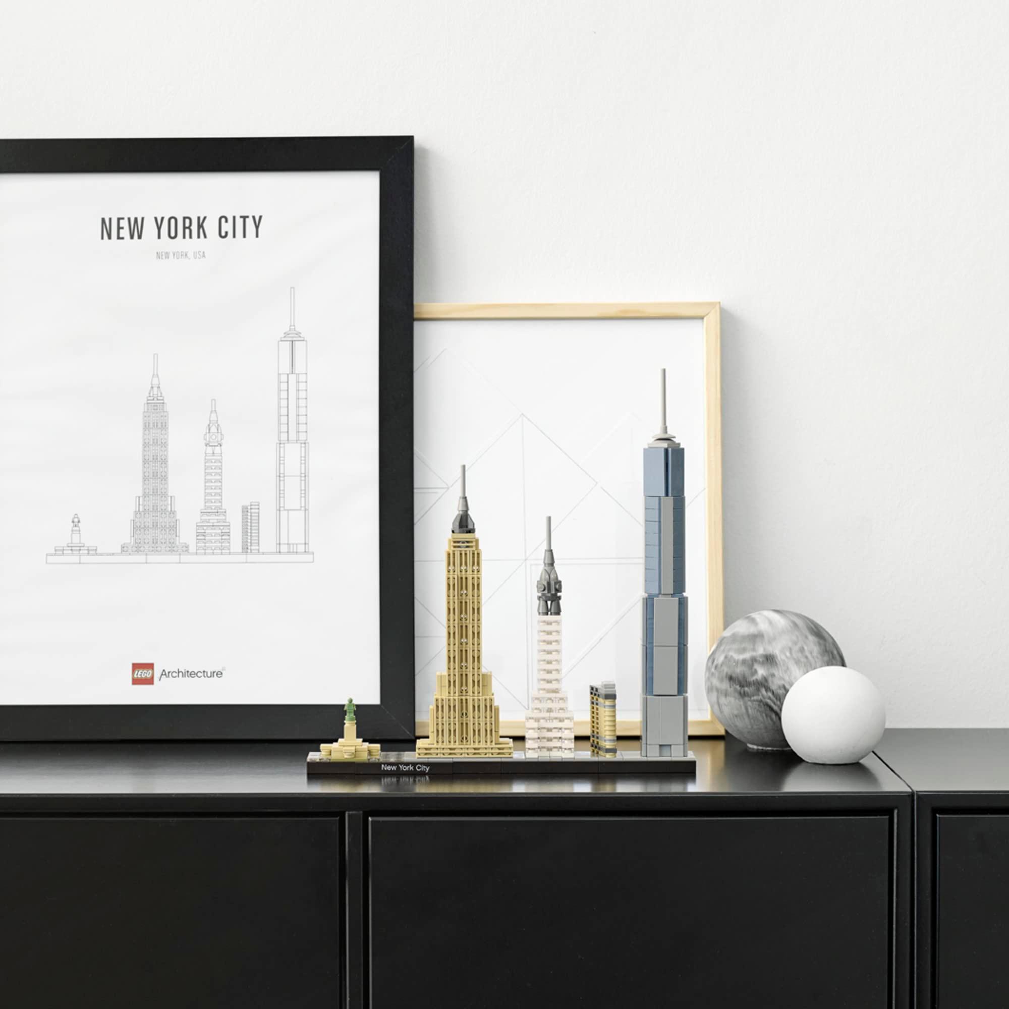 LEGO Architecture New York City 21028, Build It Yourself New York Skyline Model Kit for Adults and Kids (598 Pieces),Multicolor - Image 2