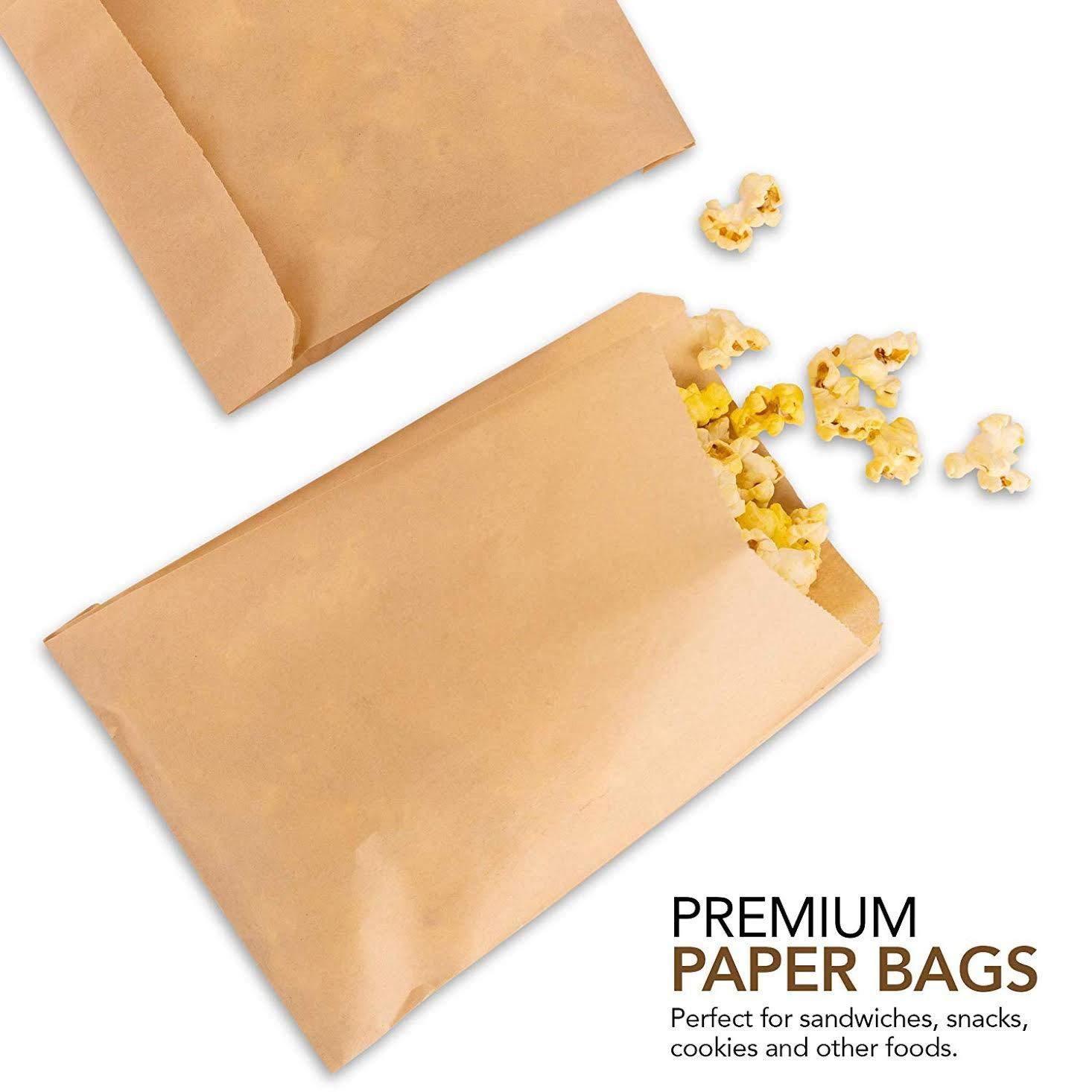 Paper Sandwich Bags Kraft Brown (200 Pack) – Biodegradable & Compostable Food Grade Unbleached Kraft Paper for Bakery, Cookies, Treats, Snacks, Sandwiches - Image 3
