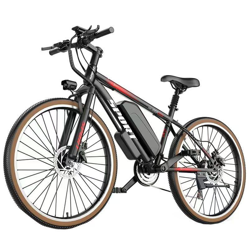 ASKGO G26 Electric Bike for Adults, 26" Electric Mountain Bike with 500W Peak Brushless Motor, Max 45Miles 25MPH Electric Bicycles, Removable Battery, Ebike for Adults 21-Speed Front Suspension