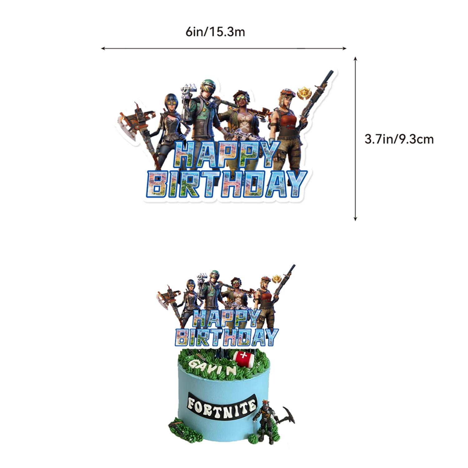 Video Game Party Supplies Gamer Birthday Decorations for boys Include Happy Birthday Banners, Cake Toppers, Cupcake Toppers,Balloons,Hanging Swirls Decorations - Image 4