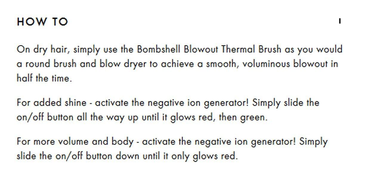 Amika Blowout Babe Thermal Brush, Black - Image 7