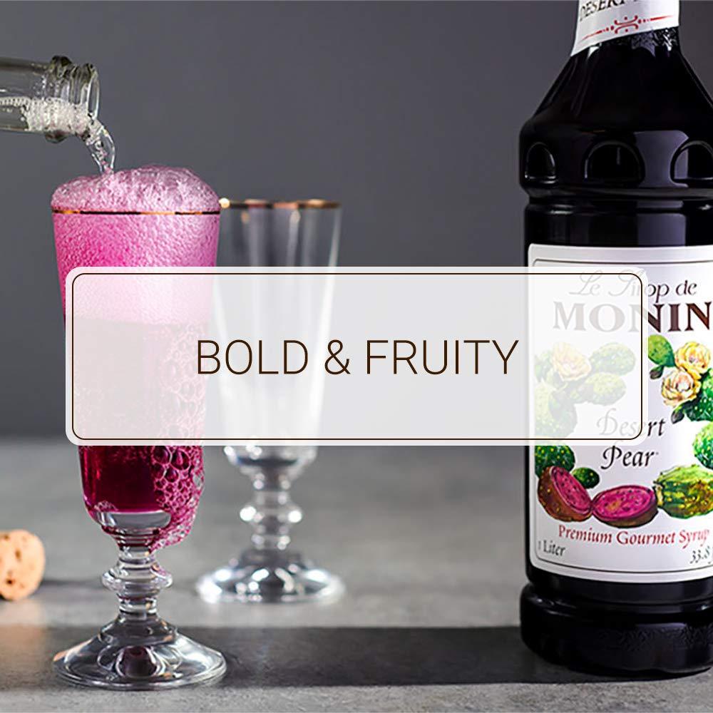 Monin - Desert Pear Syrup, Bold Flavor of Prickly Pear Cactus, Natural Flavors, Great for Iced Teas, Lemonades, Cocktails, Mocktails, and Sodas, Non-GMO, Gluten-Free (1 Liter) - Image 4