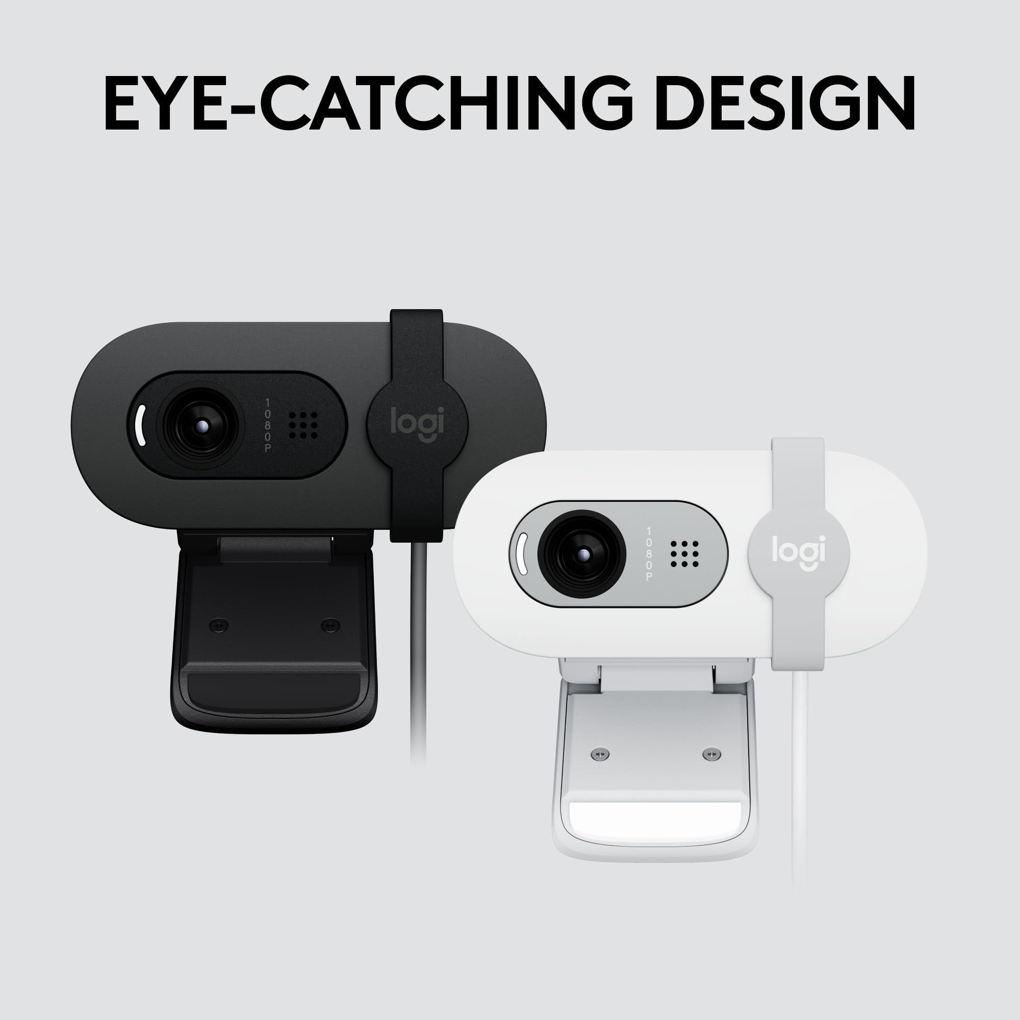 Logitech Brio 101 Full HD 1080p Webcam for Meetings, Streaming, Desktop, Laptop, PC - Built-in Mic, Shutter, USB-A, Teams, Zoom - Black - Image 7