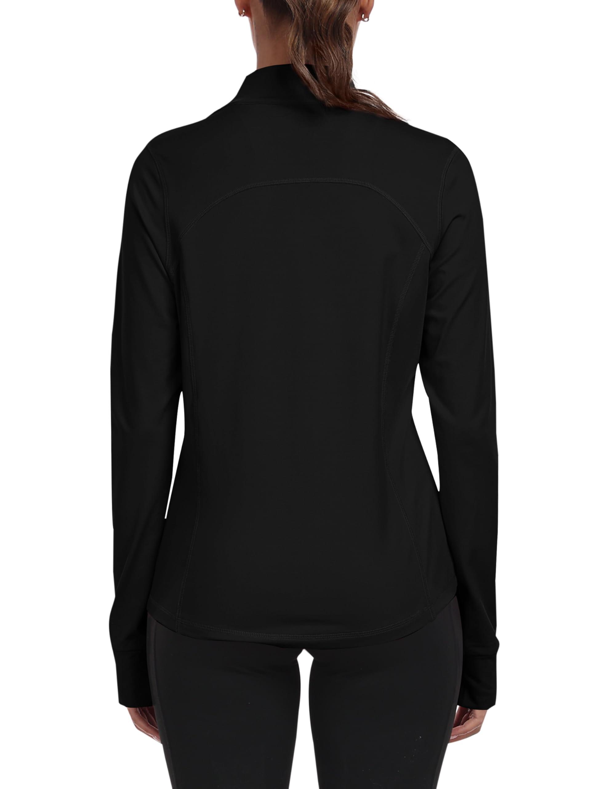 MoFiz Women's Full Zip Hiking Shirt Lightweight UPF 50+ Sun Protection Running Jacket Long Sleeve Sports Outdoor Top Pockets - Image 3