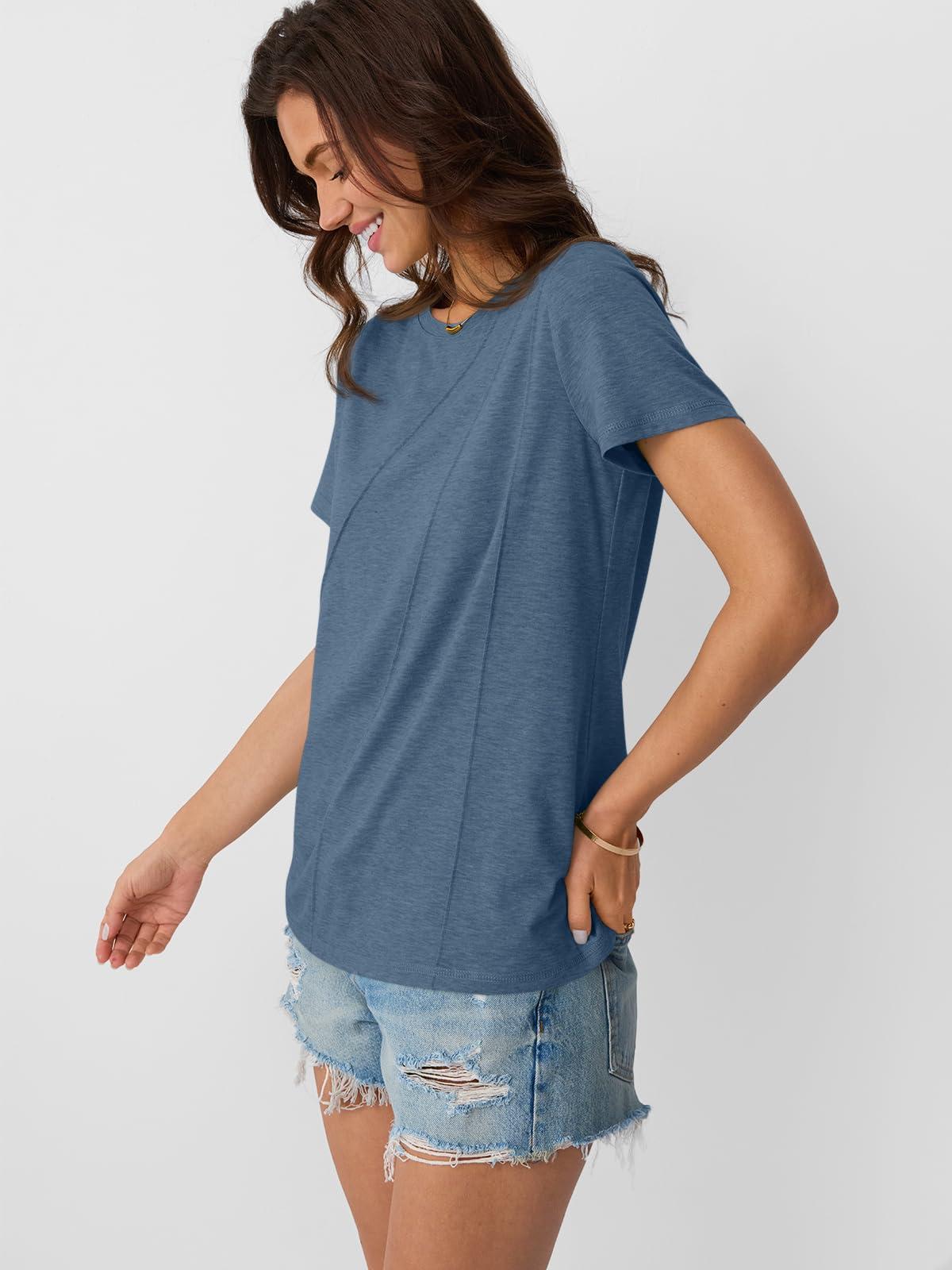AUTOMET Womens Summer Tops Workout Shirts Beach Vacation Outfits Business Tshirts Dressy Fashion Spring Clothes 2025 - Image 3