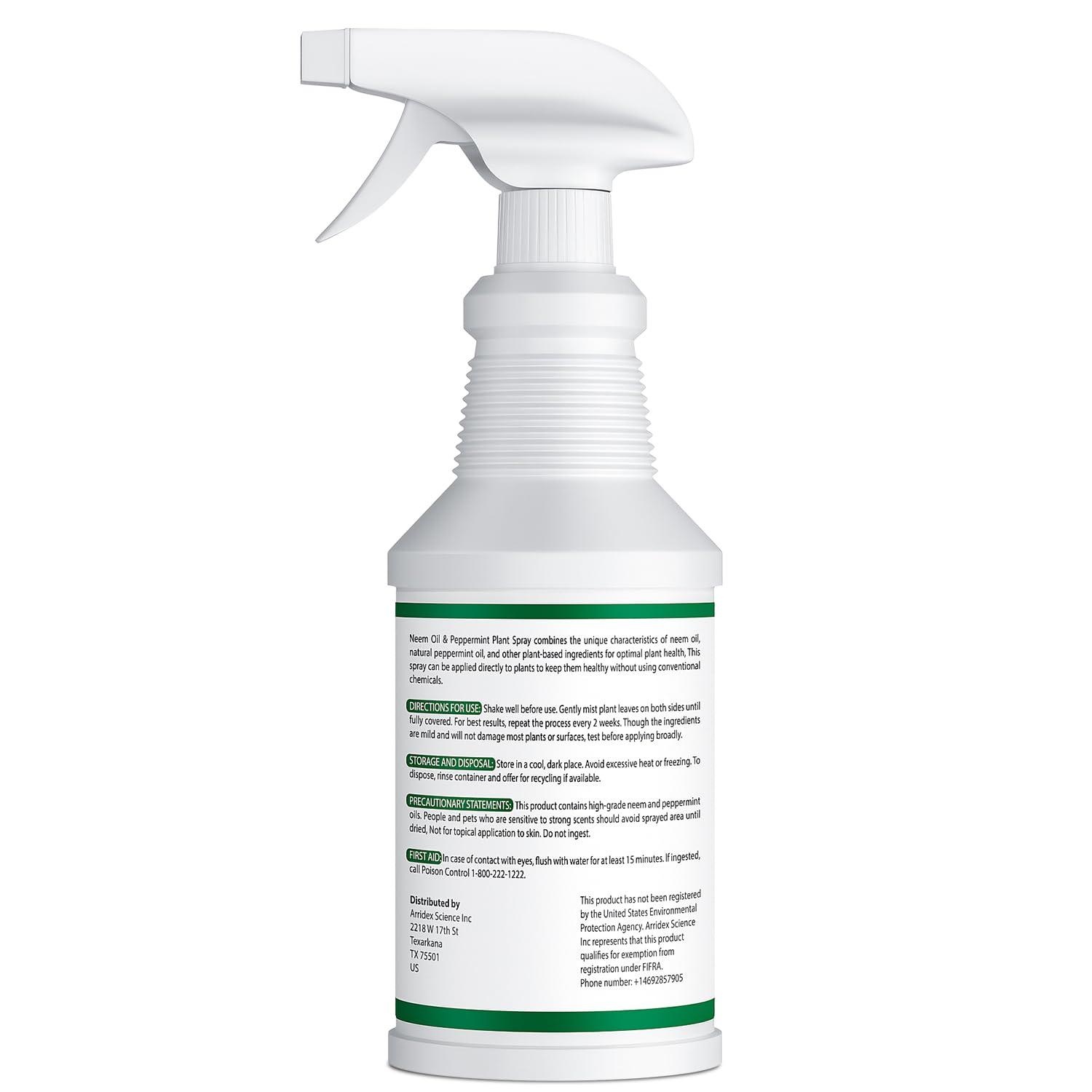 Neem Oil Spray for Plants with Peppermint Oil, Natural Neem Oil Spray for Indoor and Outdoor Plants, Suitable for Organic Gardening (16oz, Pet Safe, Non Toxic) - Image 7