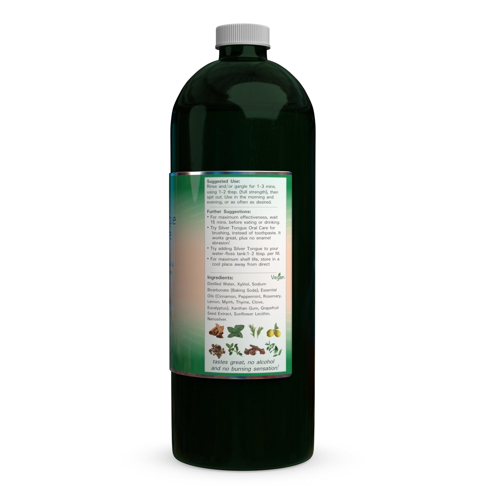 Silver Tongue Oral Care - All Natural Colloidal Silver Mouthwash, 32 fl oz - Image 2
