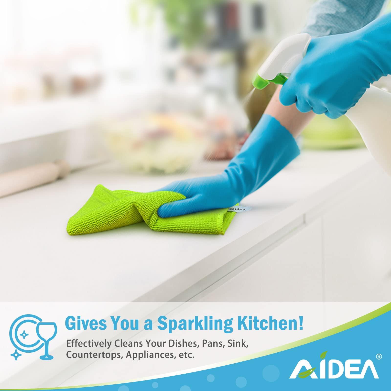 AIDEA Microfiber Cleaning Cloth-100PK, Soft Microfiber Towels for Cars, Absorbent Cleaning Rags, Lint-Free Streak-Free Wash Cloths for House, Kitchen, Window(12in.x12in) - Image 5
