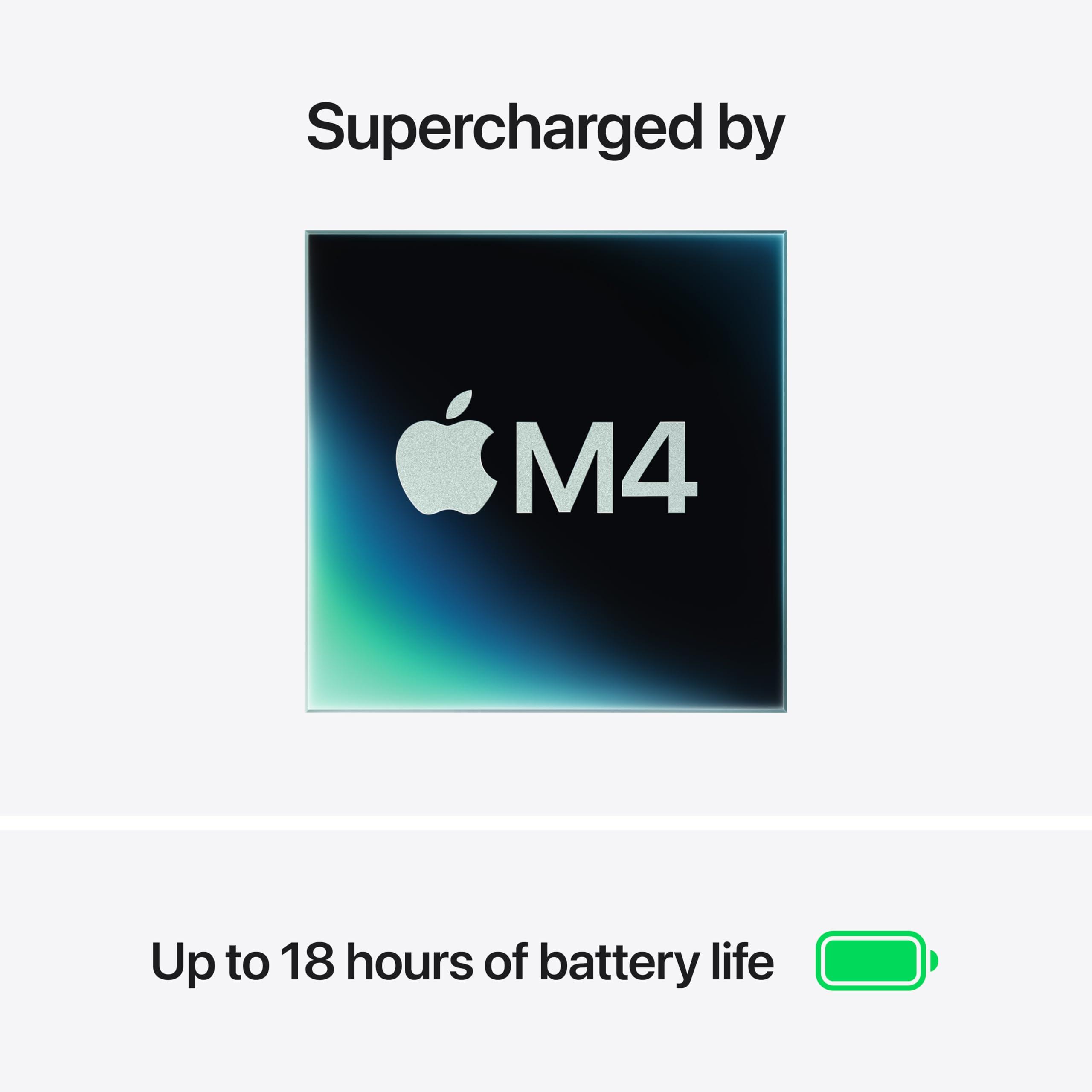 Apple 2025 MacBook Air 13-inch Laptop with M4 chip: Built for Apple Intelligence, 13.6-inch Liquid Retina Display, 16GB Unified Memory, 256GB SSD Storage, 12MP Center Stage Camera, Touch ID; Midnight - Image 3