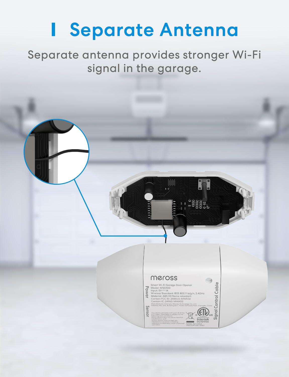 meross Smart Garage Door Opener Remote, Compatible with Apple HomeKit, Amazon Alexa, Google Assistant, CarPlay and SmartThings, No Hub Needed - Image 7