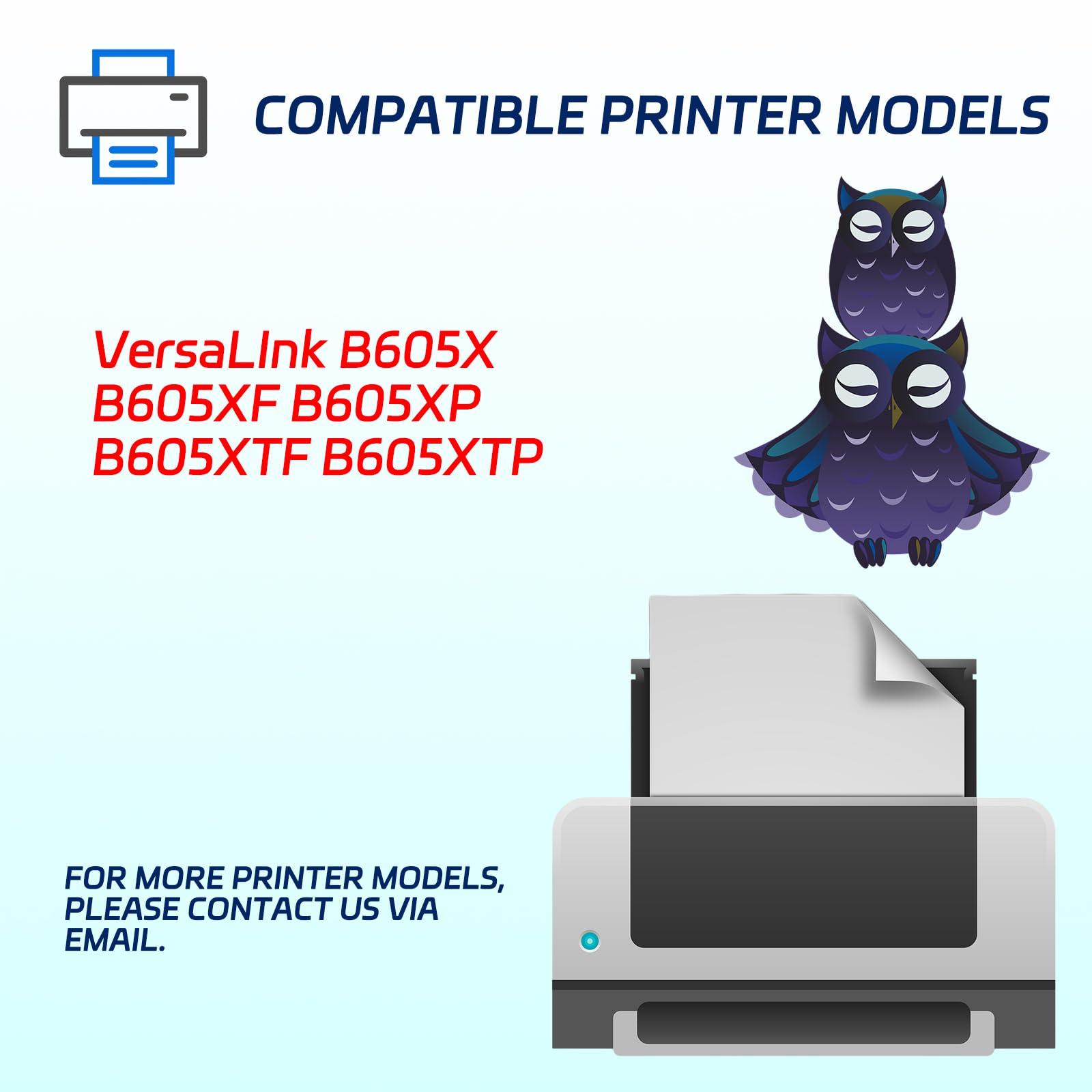 106R03944 Toner Cartridge Compatible for Xerox VersaLInk B605X B605XF B605XP B605XTF B605XTP Printers, with Chip, High Yield 56700 Pages, Vivid Colors (3 Pack Black) - Image 2