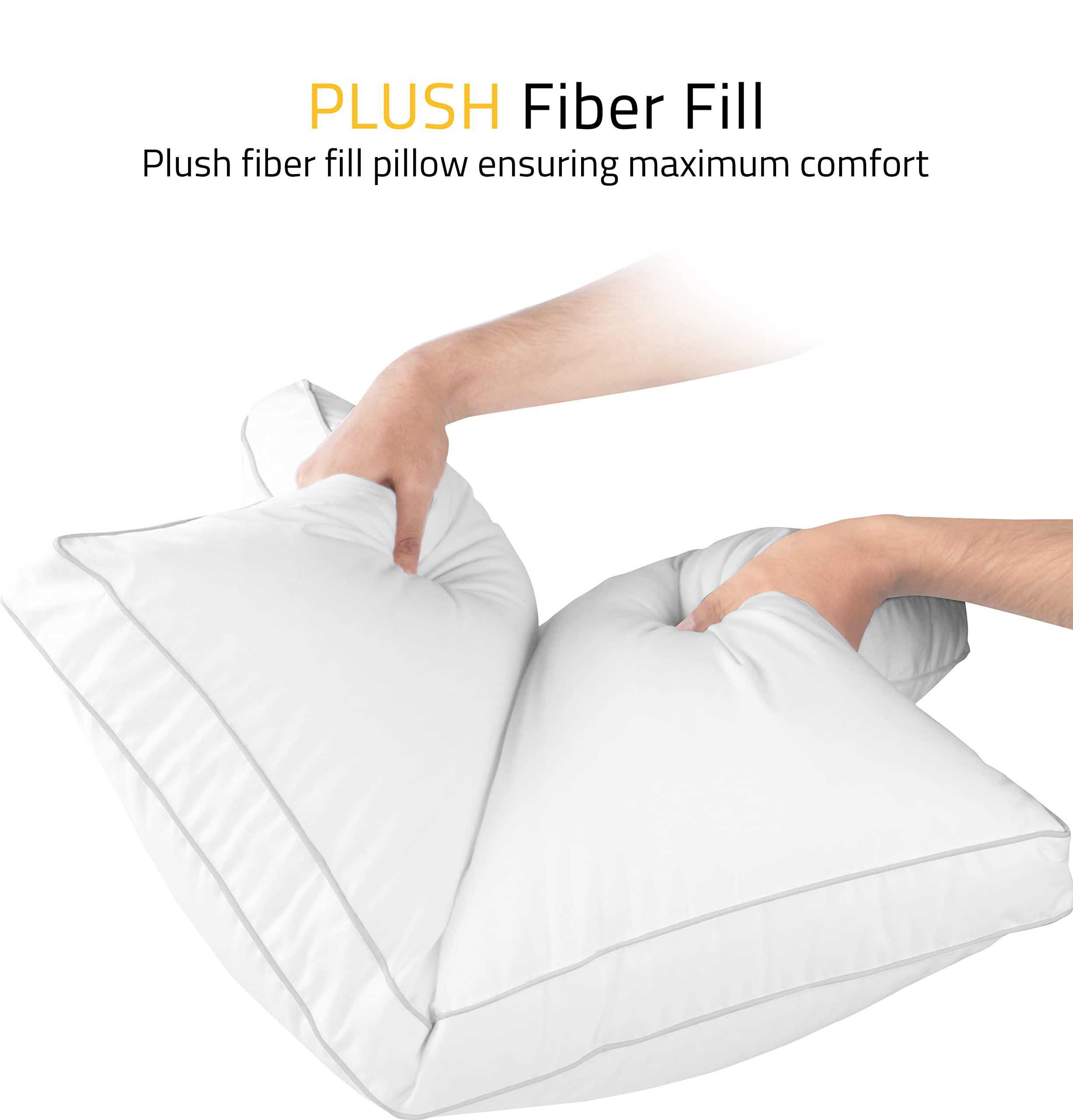 Utopia Bedding Bed Pillows for Sleeping Queen Size (White), Set of 2, Cooling Hotel Quality, Gusseted Pillow for Back, Stomach or Side Sleepers - Image 6