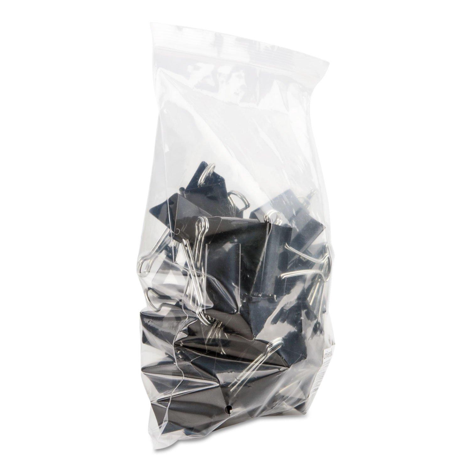 Universal 10220VP Large Binder Clips, Zip-Seal Bag, 1-Inch Capacity, 2-Inch Wide, Black, 36/Bag - Image 4