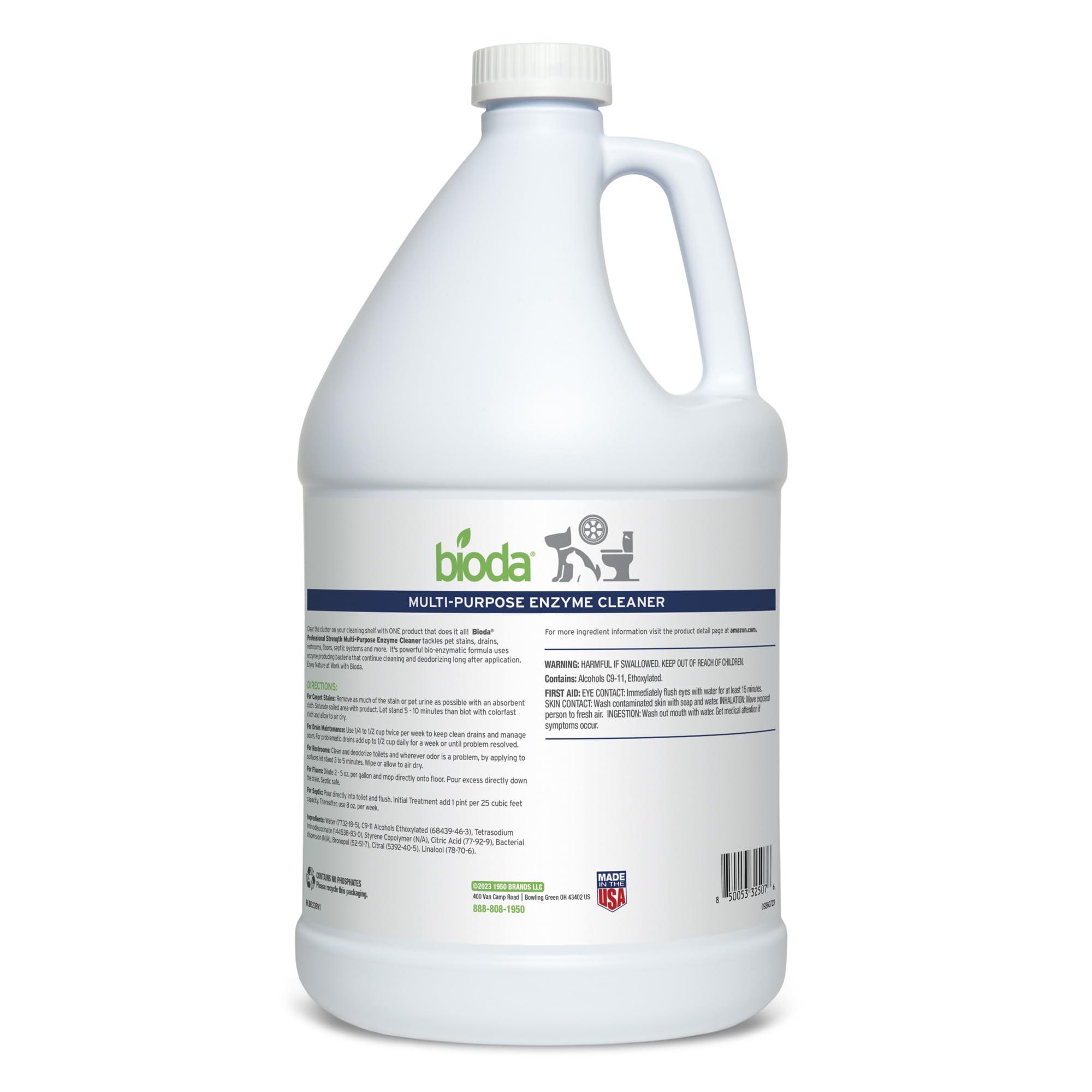 Bioda Multi-Purpose Probiotic Enzyme Cleaner and Deodorizer | Professional Strength | Trash Can Deodorizer, Pet Stains and Odors, Drains, Floors, Bathrooms, Toilets | Made in USA | 1 Gallon - Image 8