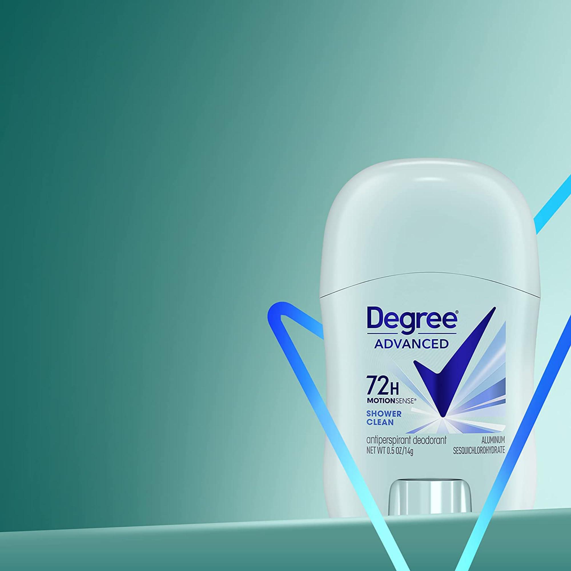 Degree Women’s Travel Deodorant Shower Clean 18-Pack – 72H Body Heat Activated Mini Antiperspirant, 0.5 Oz Ea - Image 4
