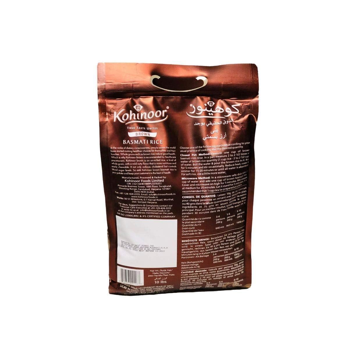 Kohinoor Brown Basmati Rice 10 lb - Image 2
