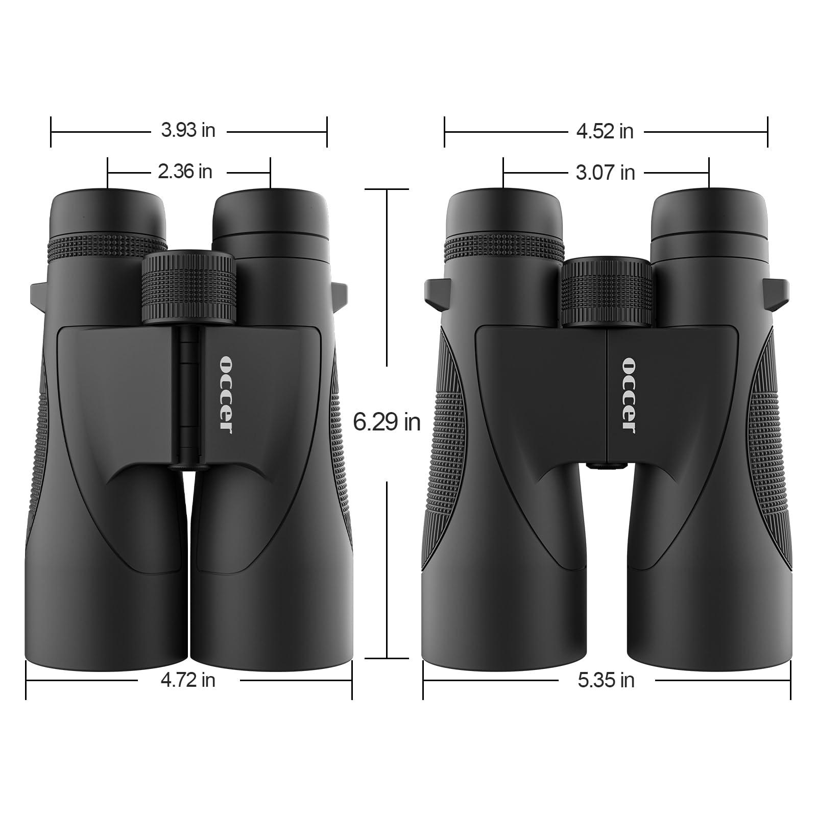 occer 12x50 Binoculars for Adults High Powered - HD Bird Watching Binocular for Hunting with Clear Vision - Easy Focus Binoculars with Long Range for Hiking Travel Cruise Trip Concert Stargazing - Image 8