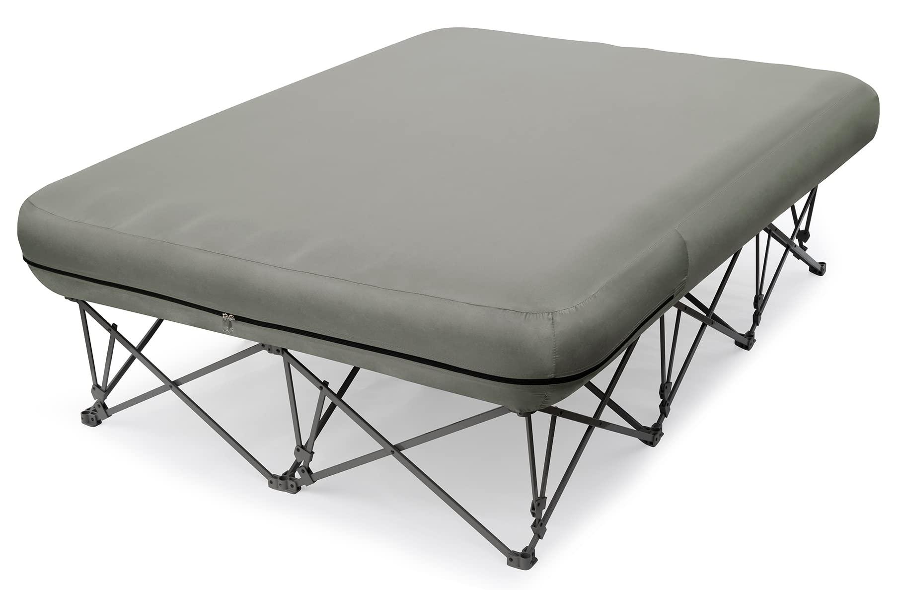 KAMPKEEPER Camping Cot,Camping Cots for Adults,Folding Camping Cot with Inflatable Air Mattress and Carry Bag,for Outdoor Travel Camp Beach Vacation (not Included The Airpump)