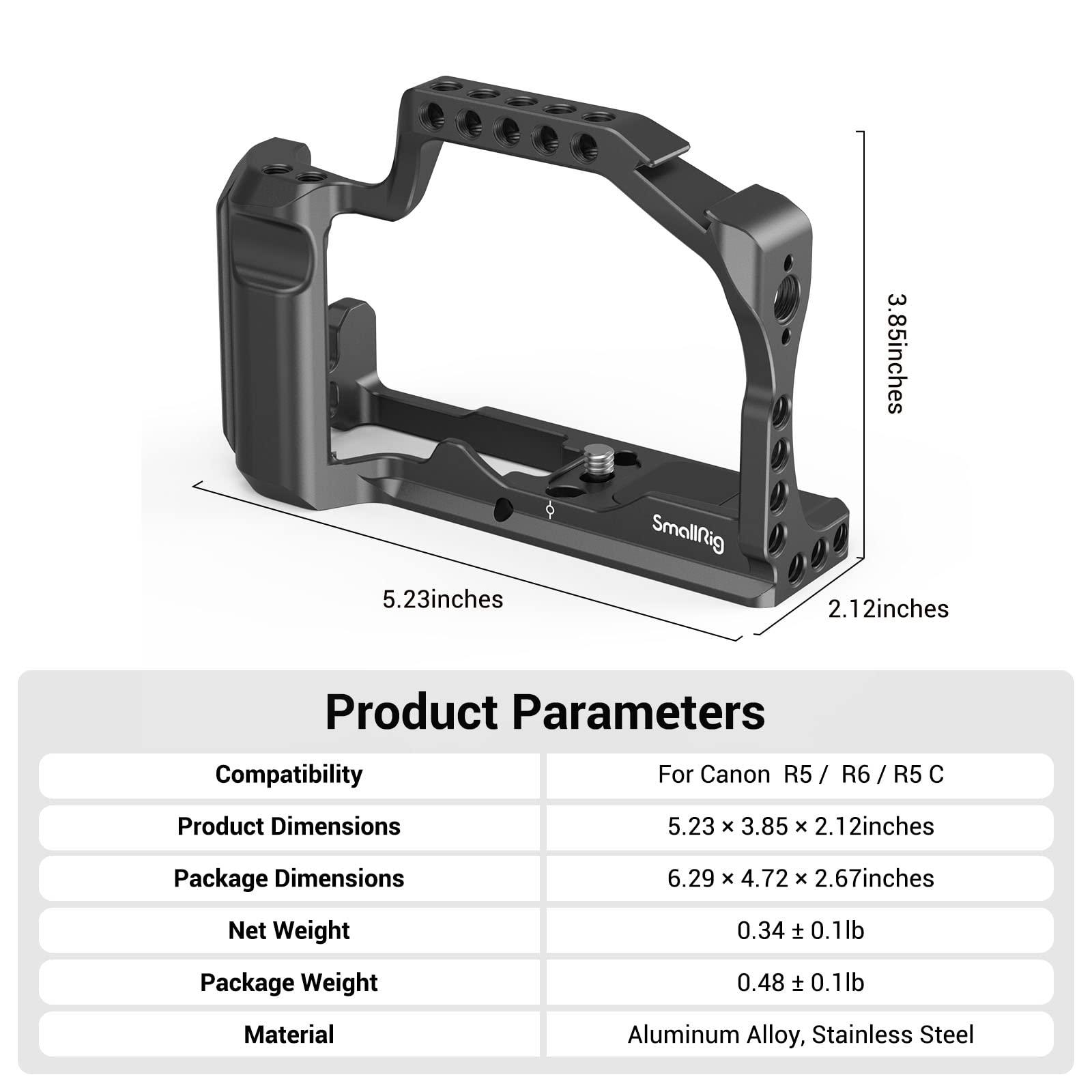 SmallRig M50 /M50 II /M5 Cage (Upgraded), Aluminum Alloy Video Film Movie Making Rig with Integrated Grip and NATO Rail for Canon M50 /M50 II /M5 2168C - Image 8