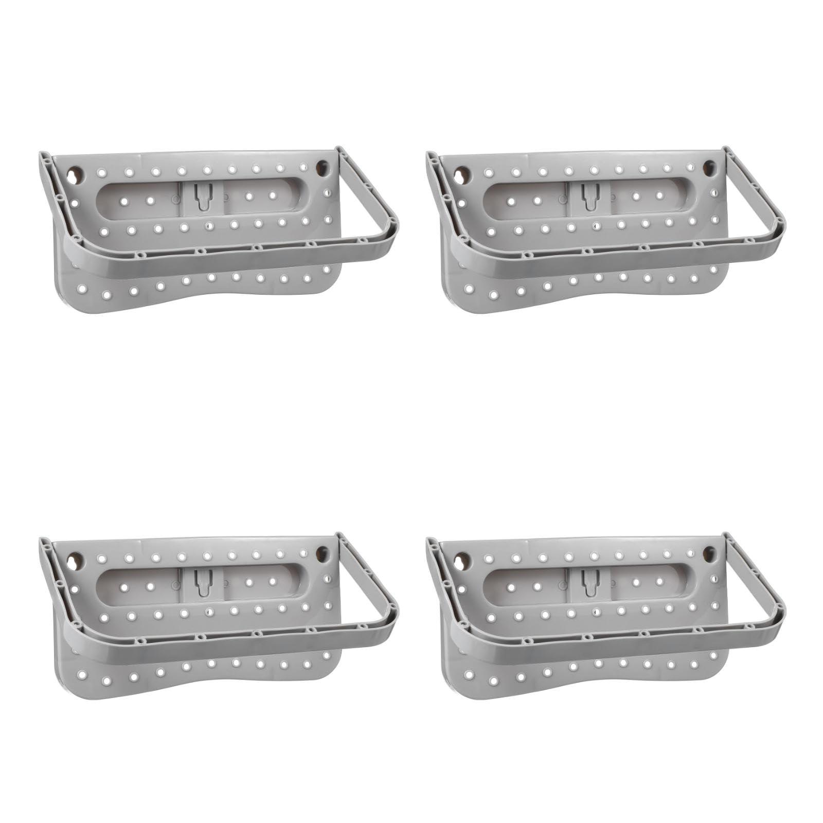 iplusmile 4Pcs RV Shoe Storage Racks - Wall Mounted Foldable Camper Shoe Organizer Shelf - Space-Saving Various Footwear Holder Essential Accessories for Travel Trailers