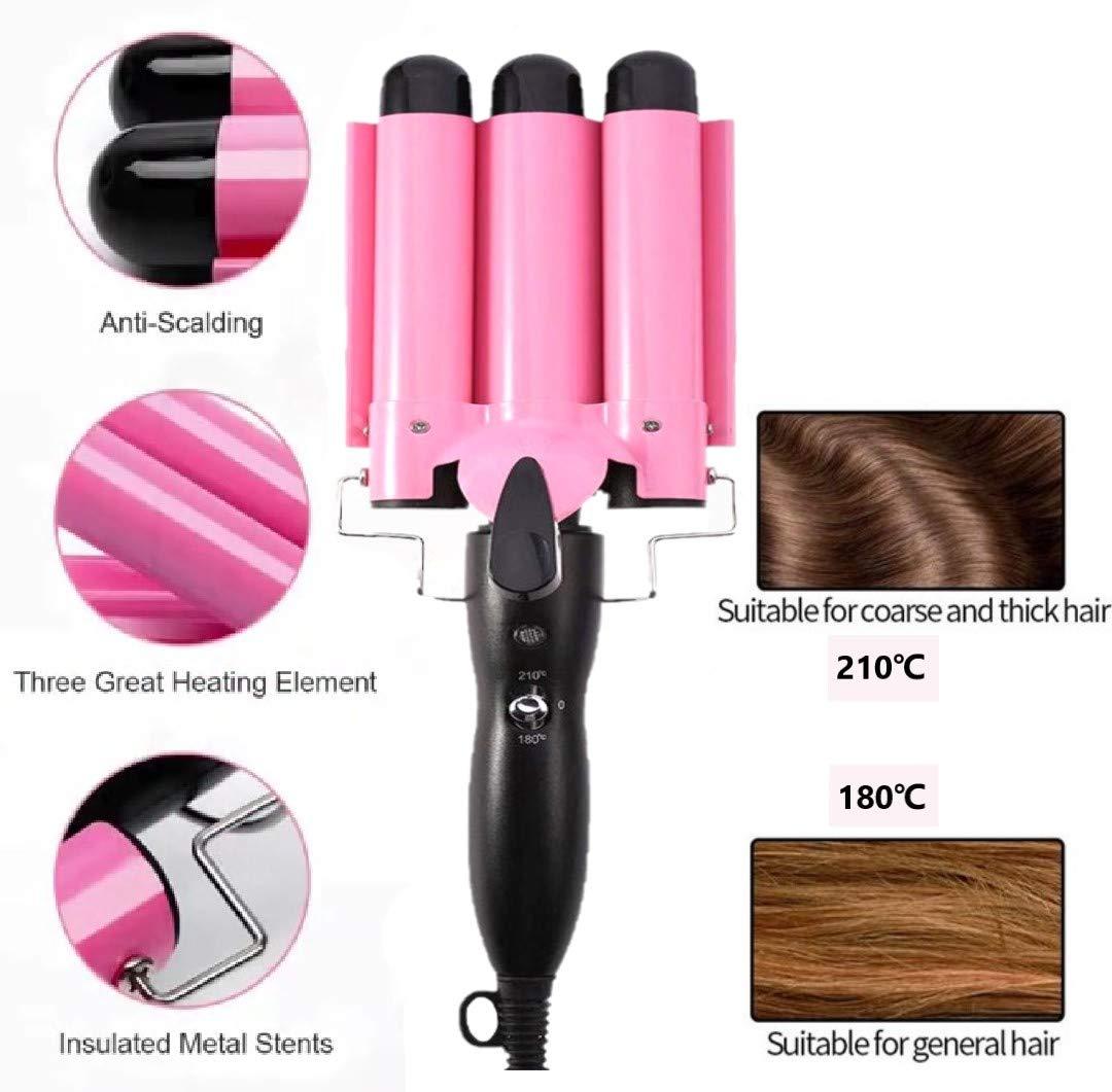 MODVICA 3 Jumbo Barrel Curling Iron Wand 32mm Hair Waver Temperature Adjustable Ceramic Big Waves Hair Crimper (1.25'') - Image 3