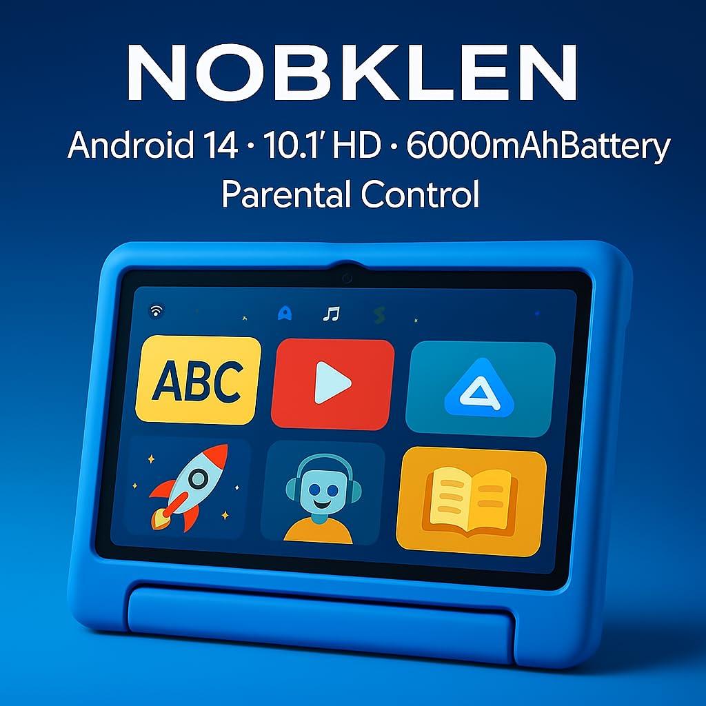 NOBKLEN Upgraded Kids Learning Tablet – Octa-core Processor, 10.1" HD Display, Preloaded Educational Apps, Parental Controls, Kid-Proof Case, and Long Battery Life - Image 5