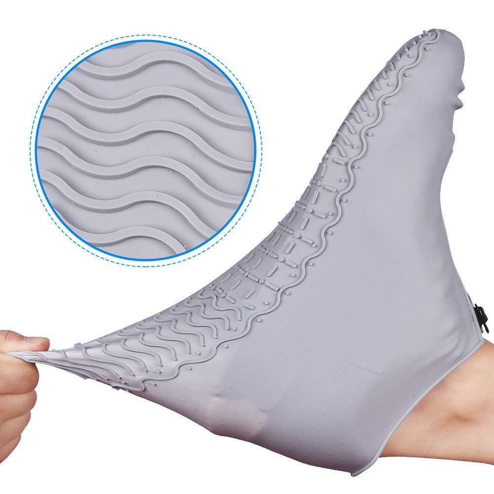 ydfagak Shoe Covers Waterproof Reusable Foldable Not-Slip Rain Shoe Covers with Zipper,Shoe Protectors Overshoes Rain Galoshes for Kids Men and Women - Image 4